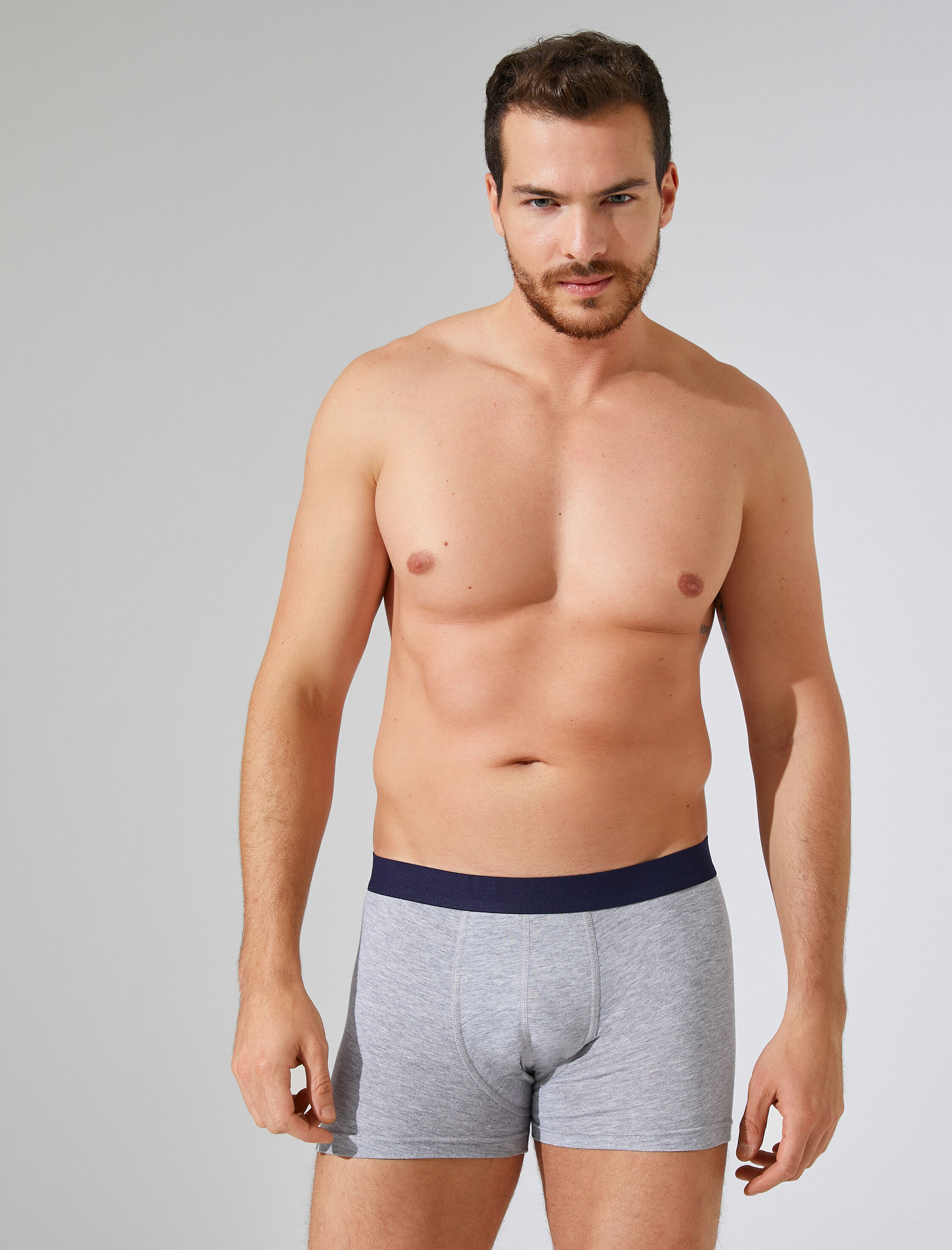   Pamuklu 3'lü Set Basic Boxer