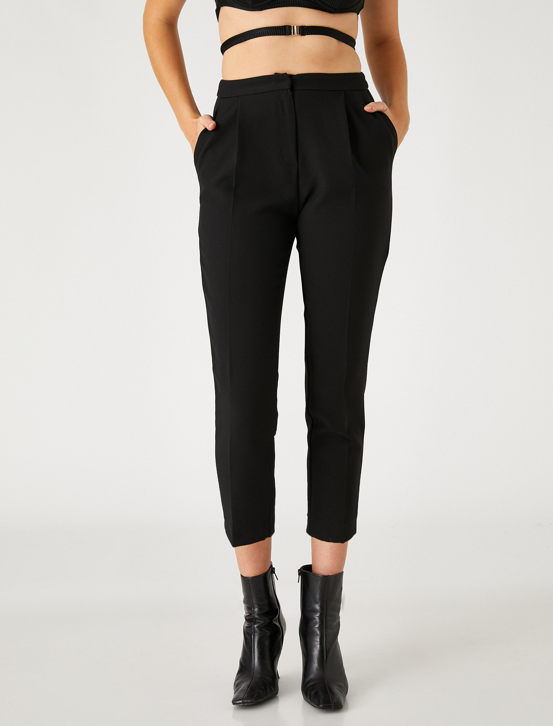   Pileli Dar Paça Pantolon