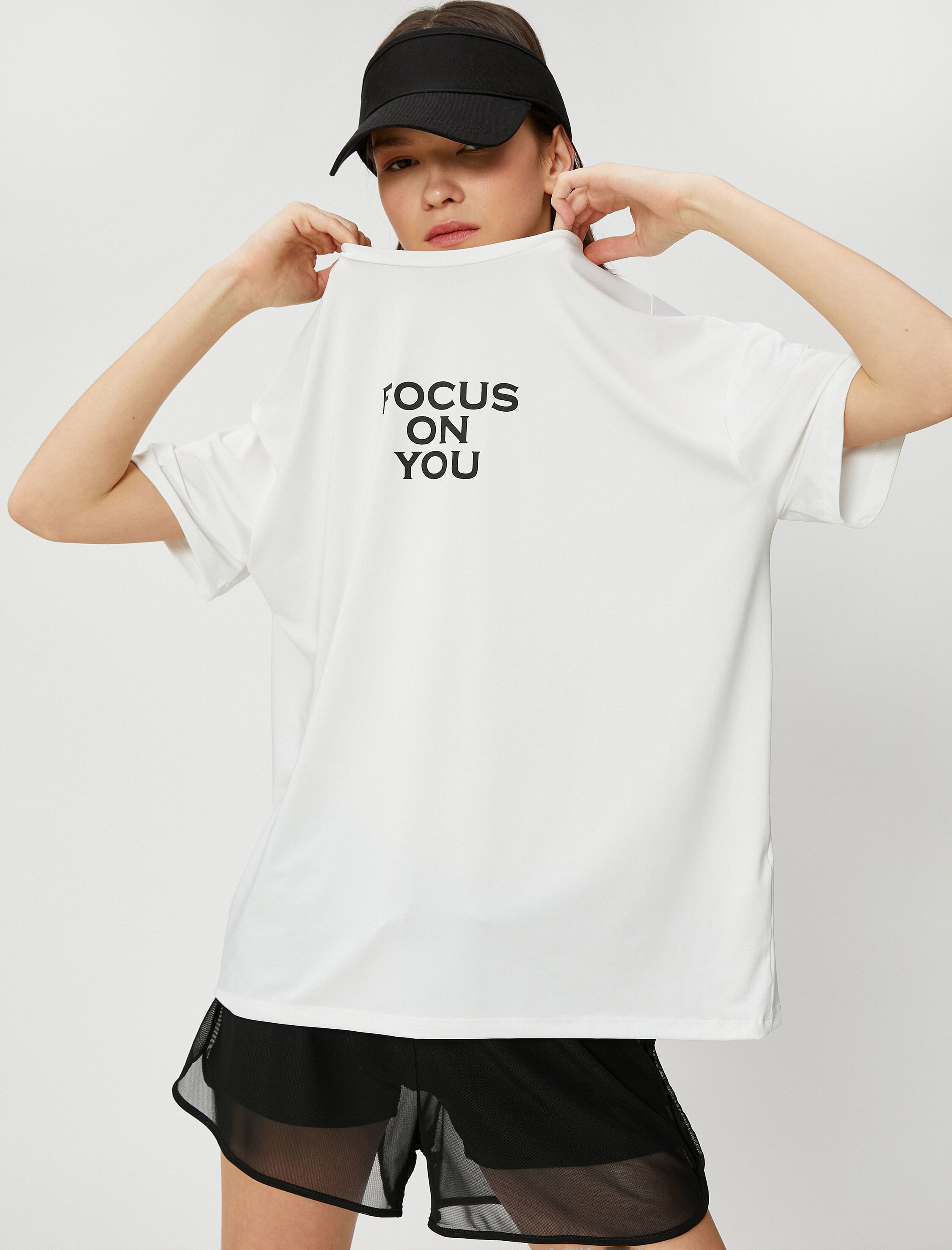 Oversize Spor Tişört Baskılı