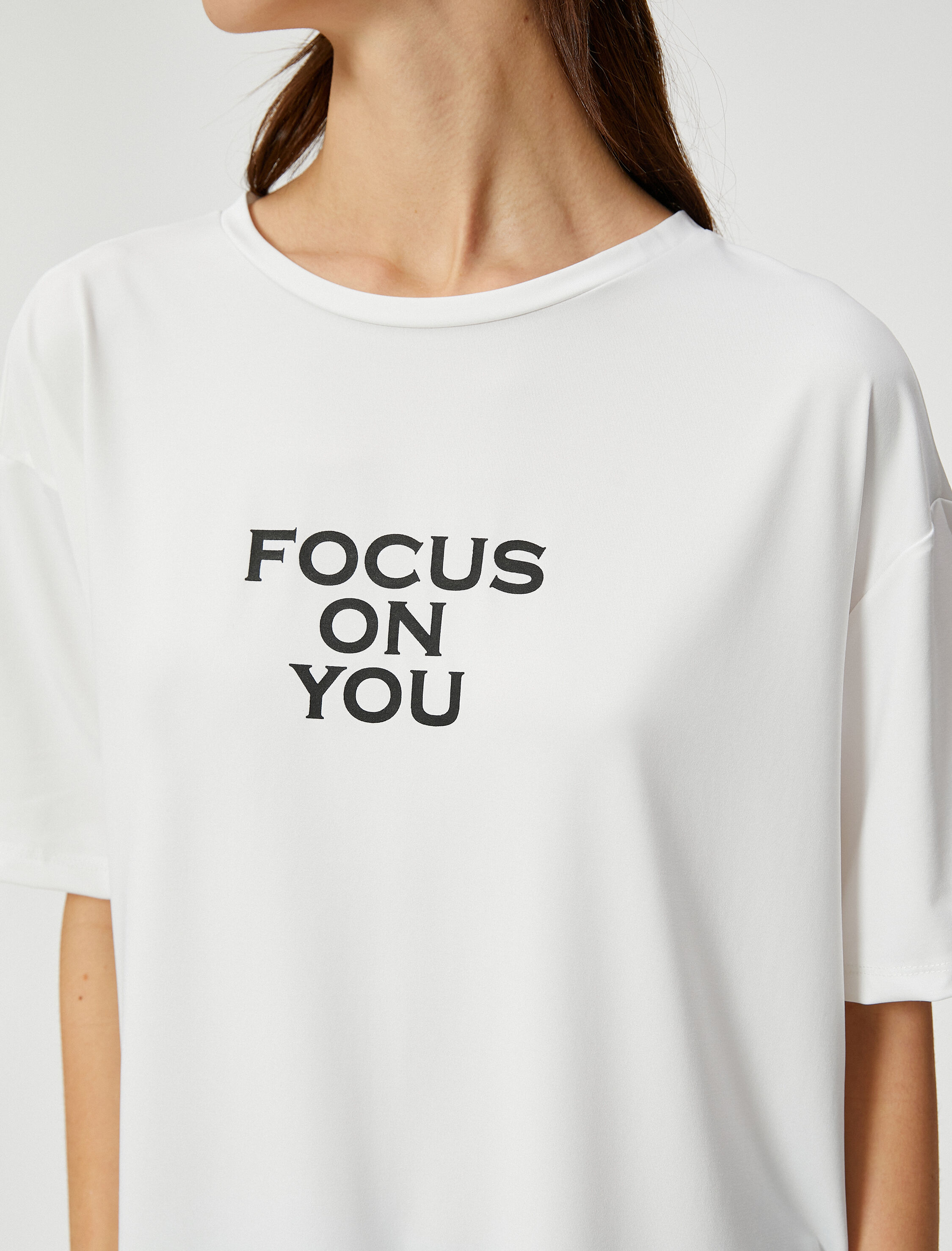 Oversize Spor Tişört Baskılı