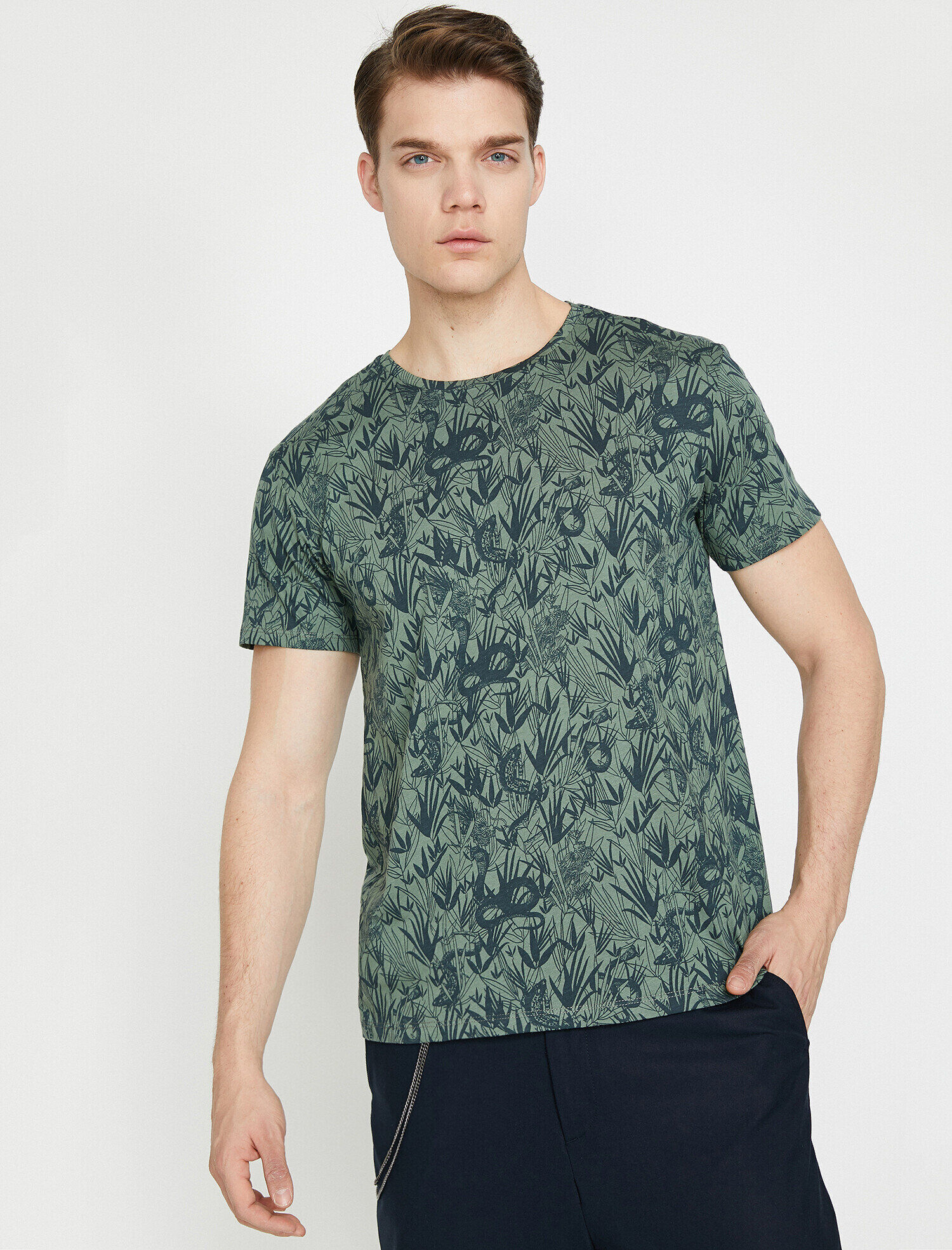   Desenli Tişört Kısa Kollu