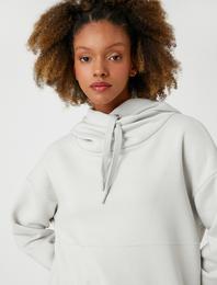 Kapüşonlu Basic Sweatshirt Oversize