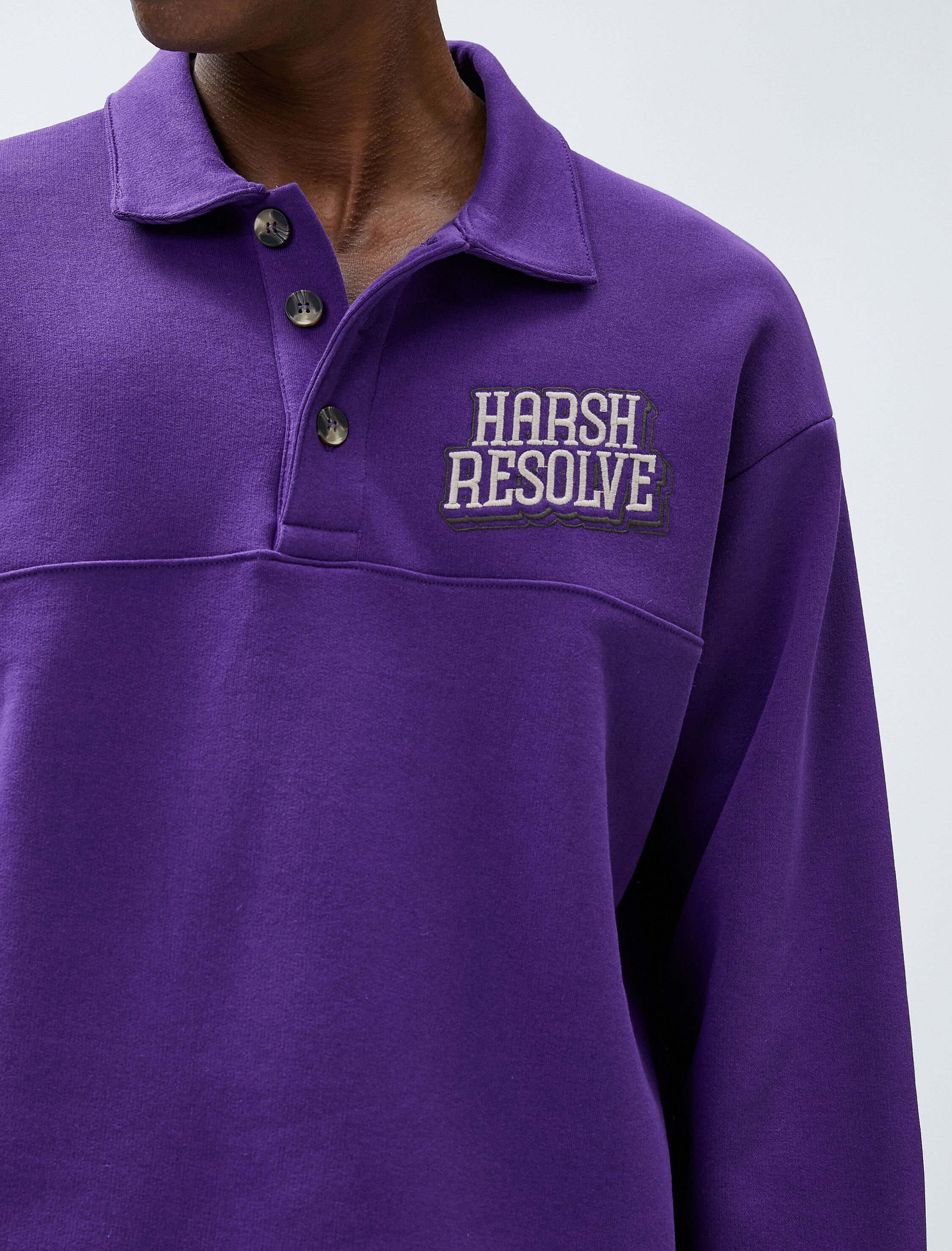   Gömlek Yaka Sweatshirt Şardonlu