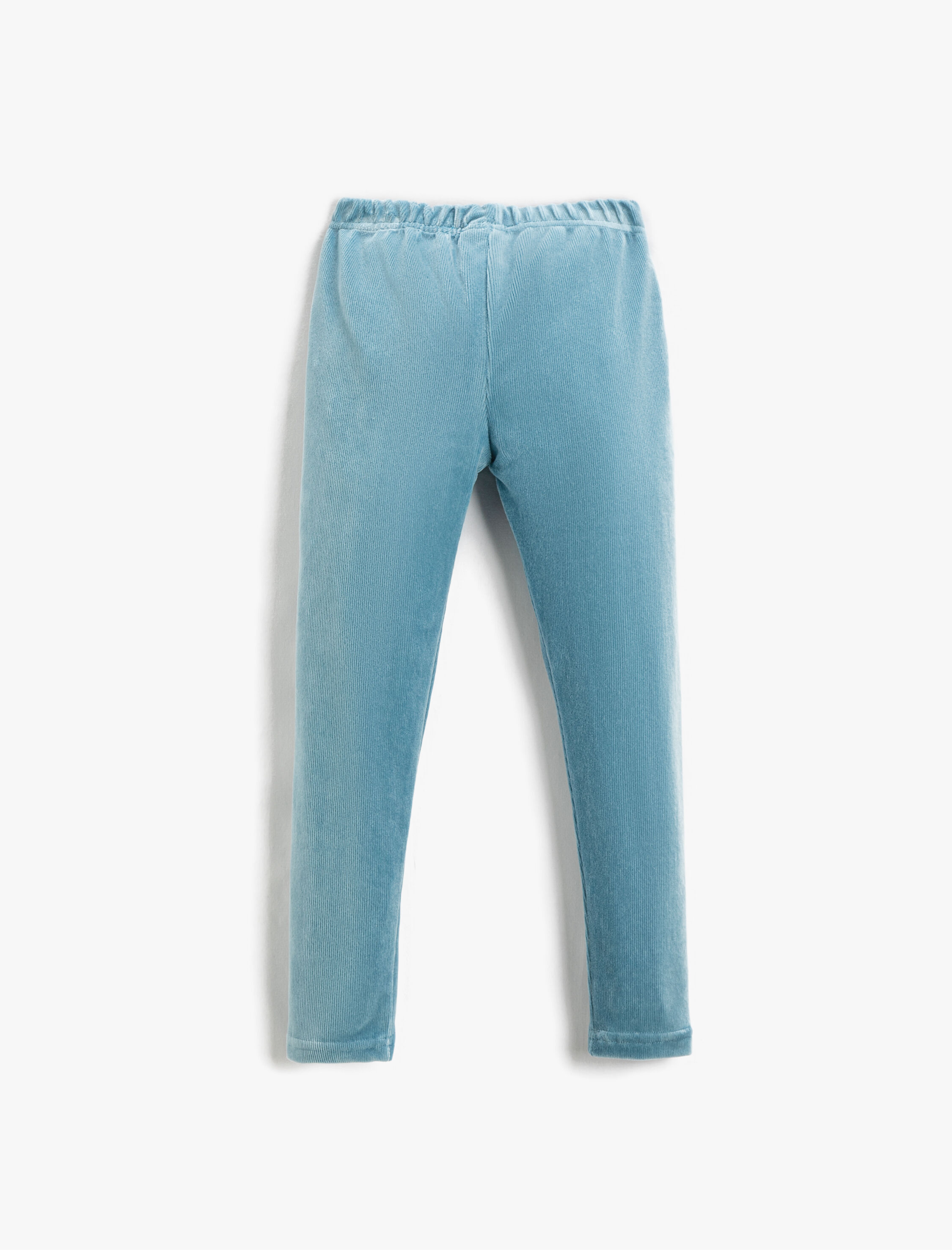  Kız Çocuk Kadife Tayt Basic Beli Lastikli