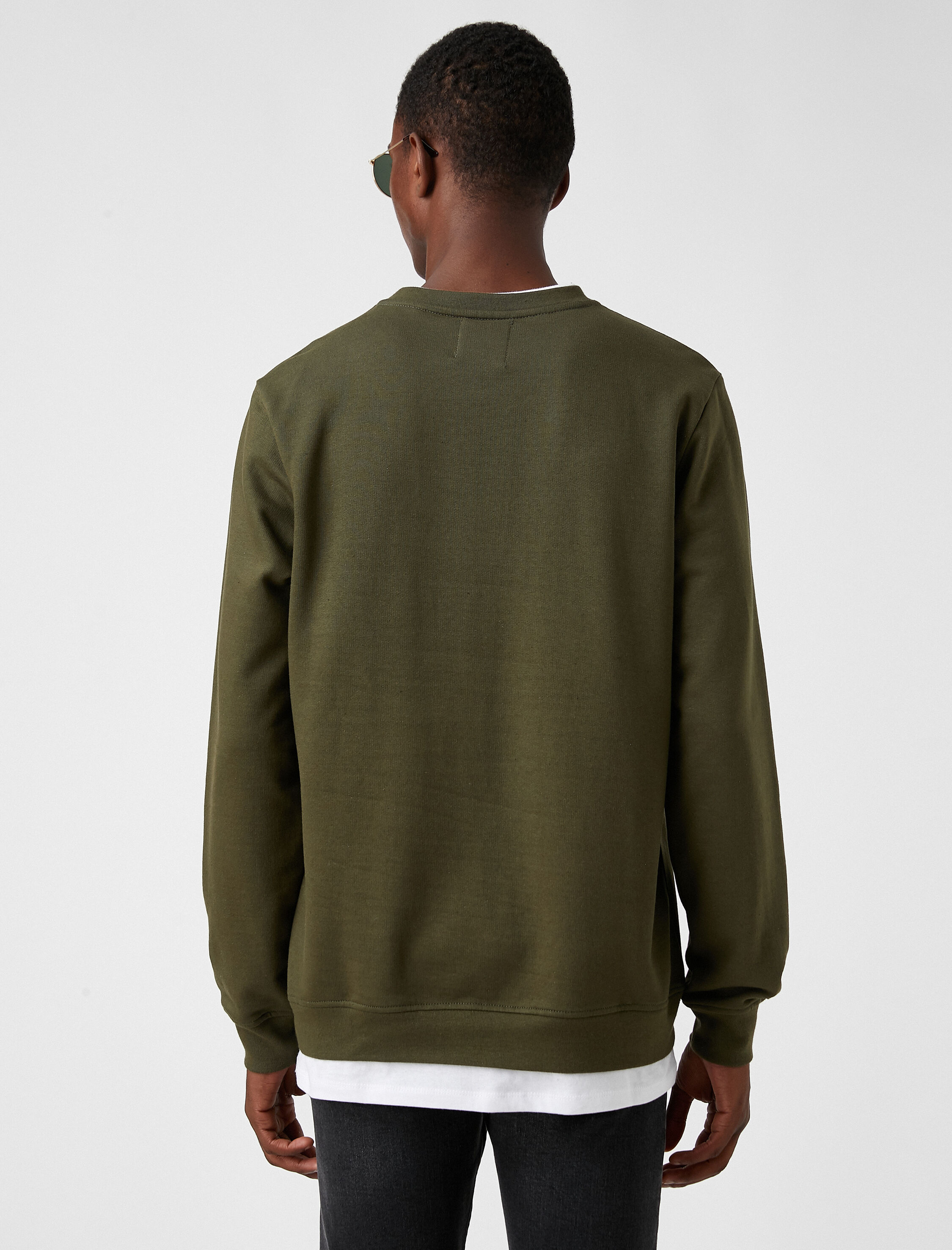   Basic Sweatshirt Şardonlu Bisiklet Yaka