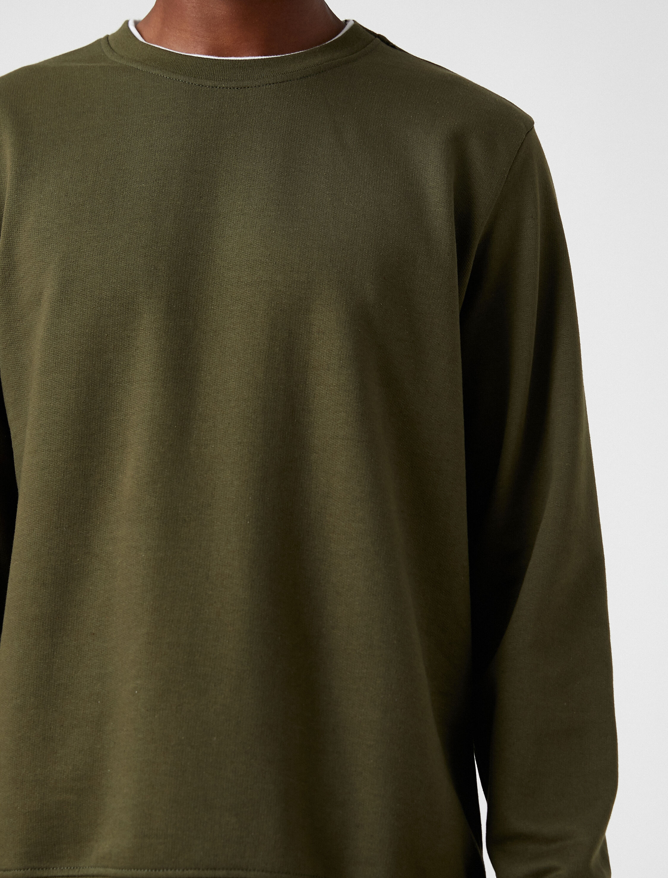   Basic Sweatshirt Şardonlu Bisiklet Yaka