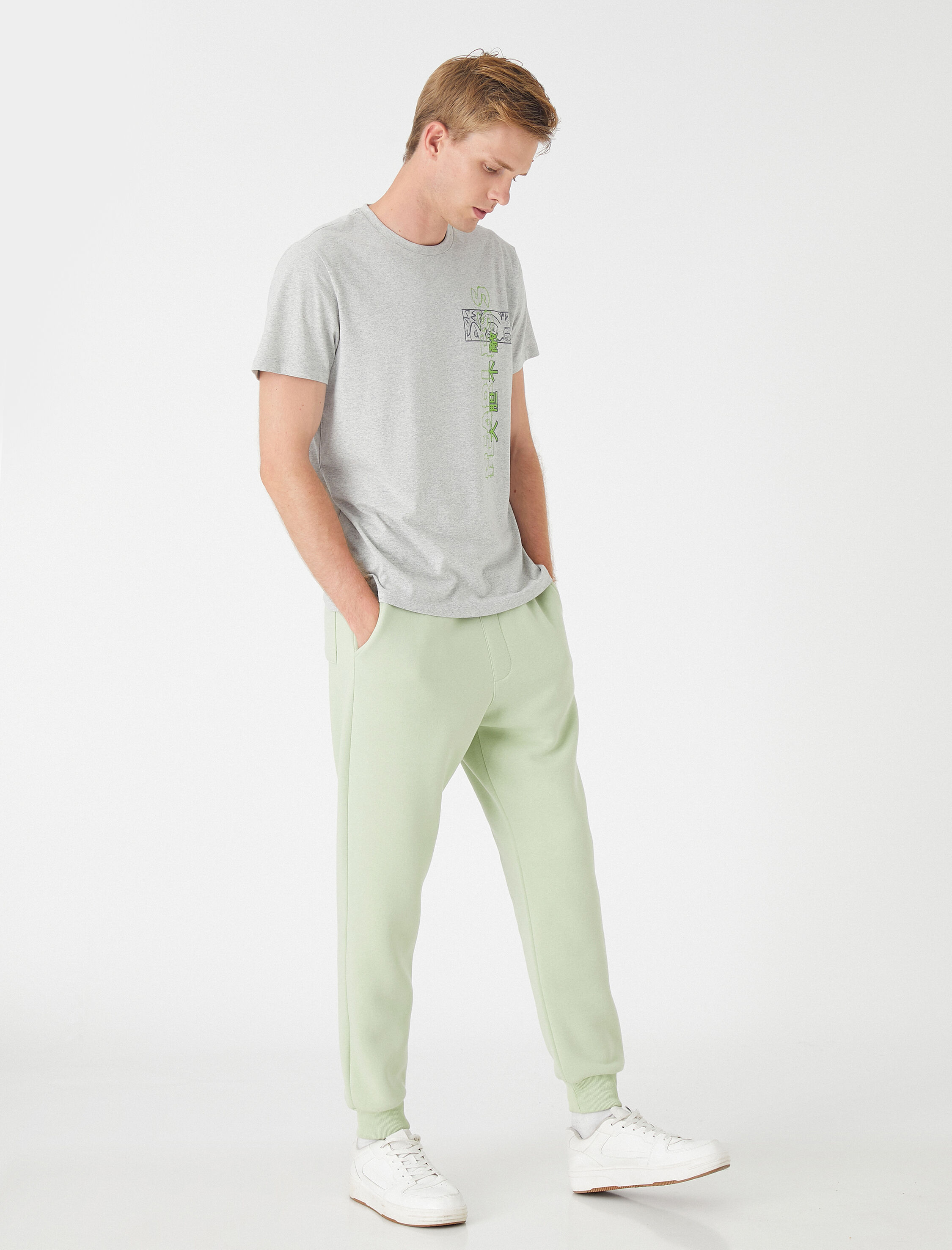   Basic Jogger Eşofman Altı Beli Bağcıklı Cepli Şardonlu