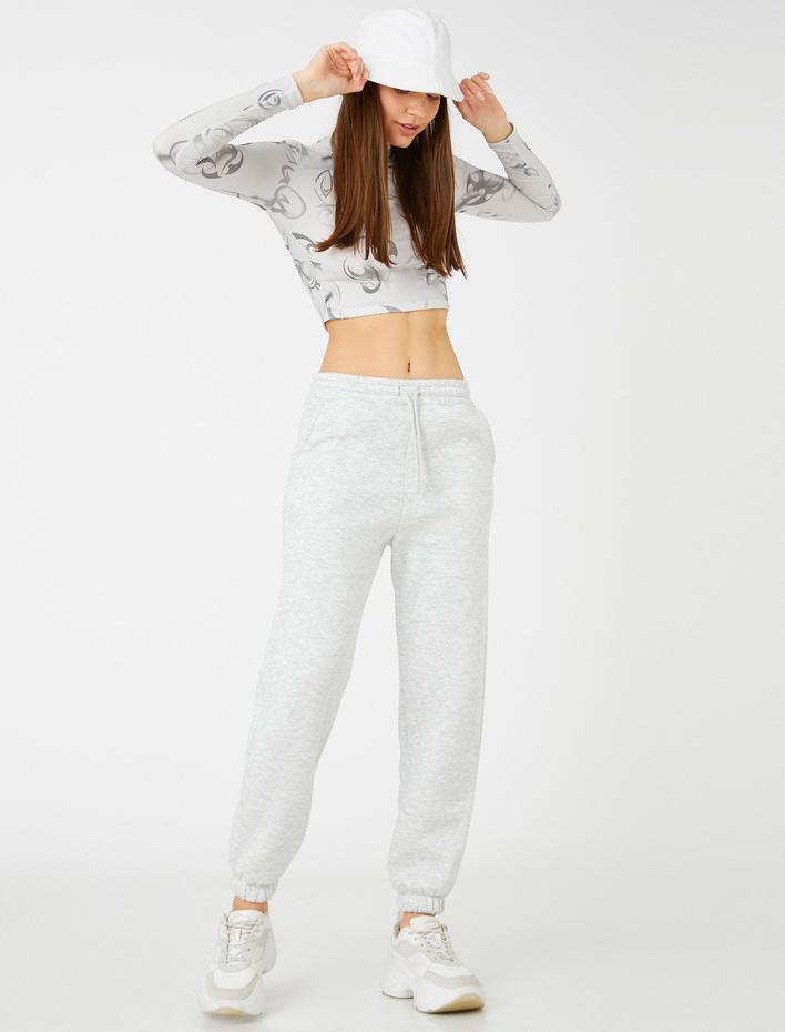  Şardonlu Basic Jogger Eşofman Altı