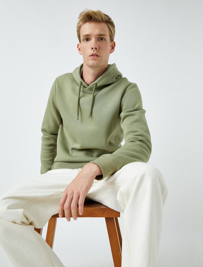  Basic Kapşonlu Sweatshirt