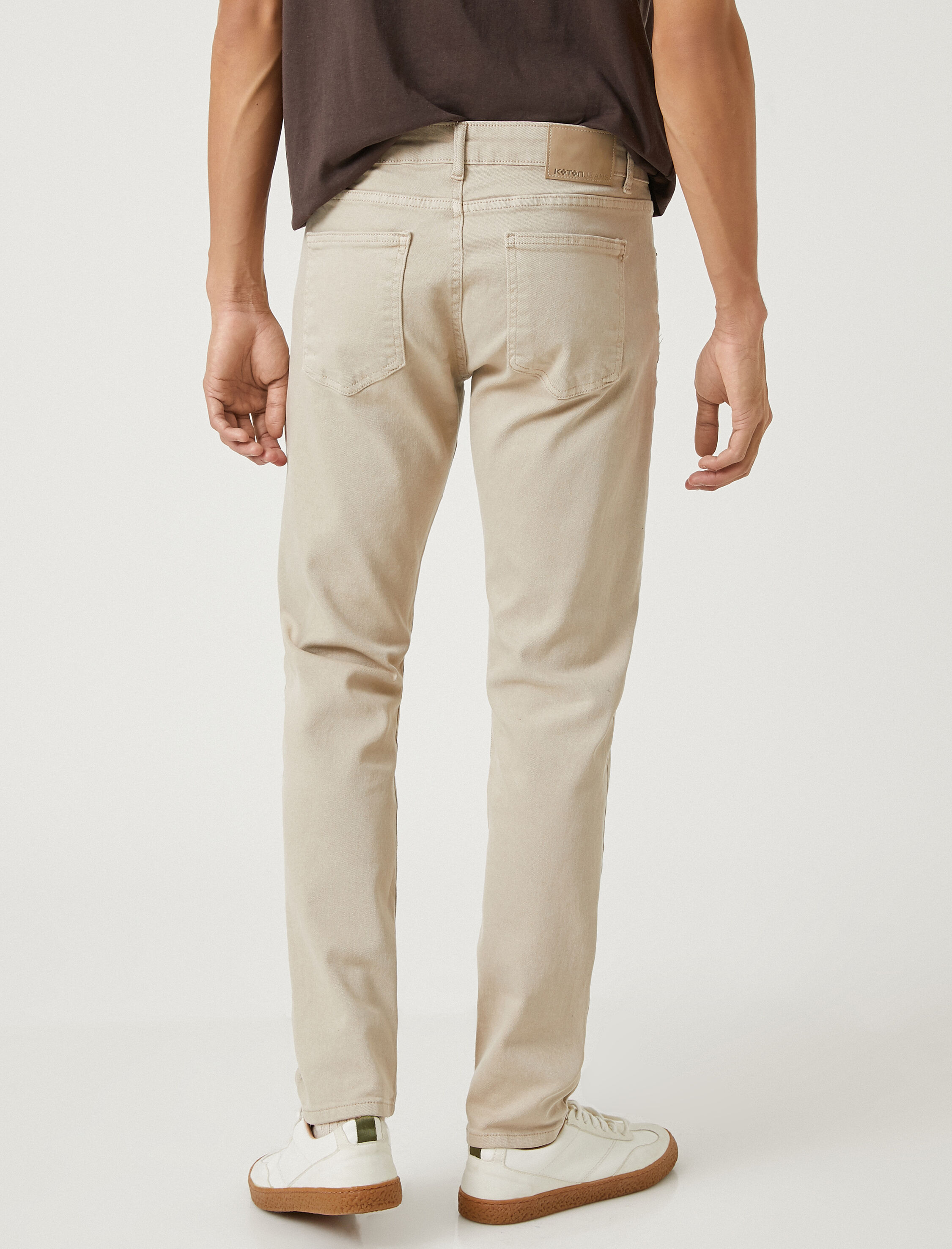   Basic Dokuma Pantolon Düğme Detaylı 5 Cepli