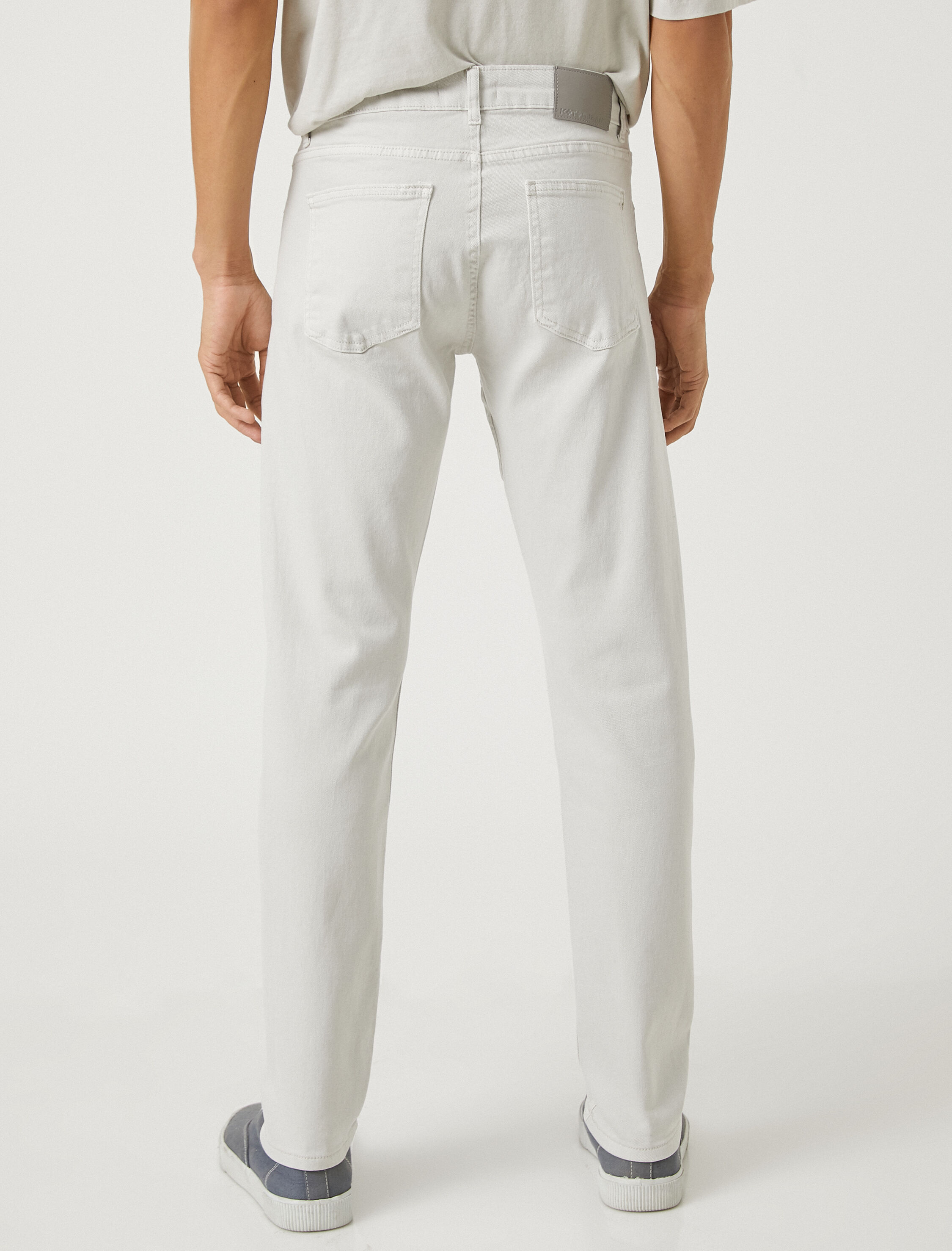   Basic Dokuma Pantolon Düğme Detaylı 5 Cepli