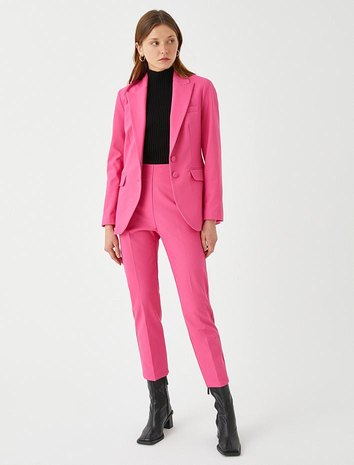  Yandan Fermuarlı Kumaş Pantolon