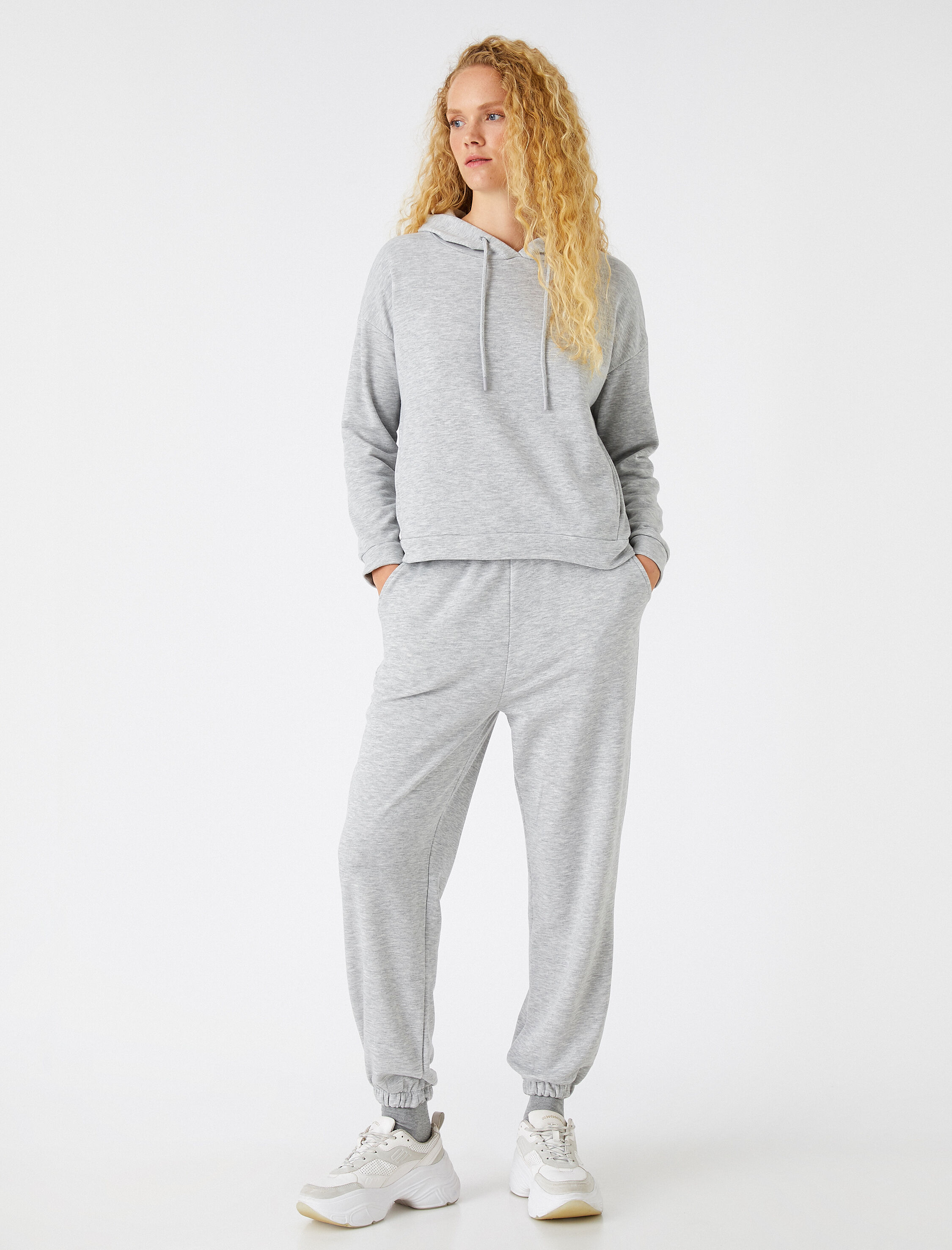   Jogger Kalın Dokulu Eşofman Altı Beli Bağlamalı