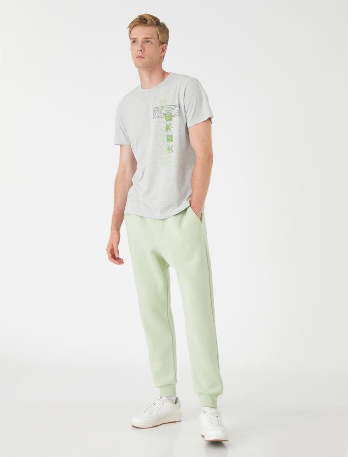  Basic Jogger Eşofman Altı Beli Bağcıklı Cepli Şardonlu