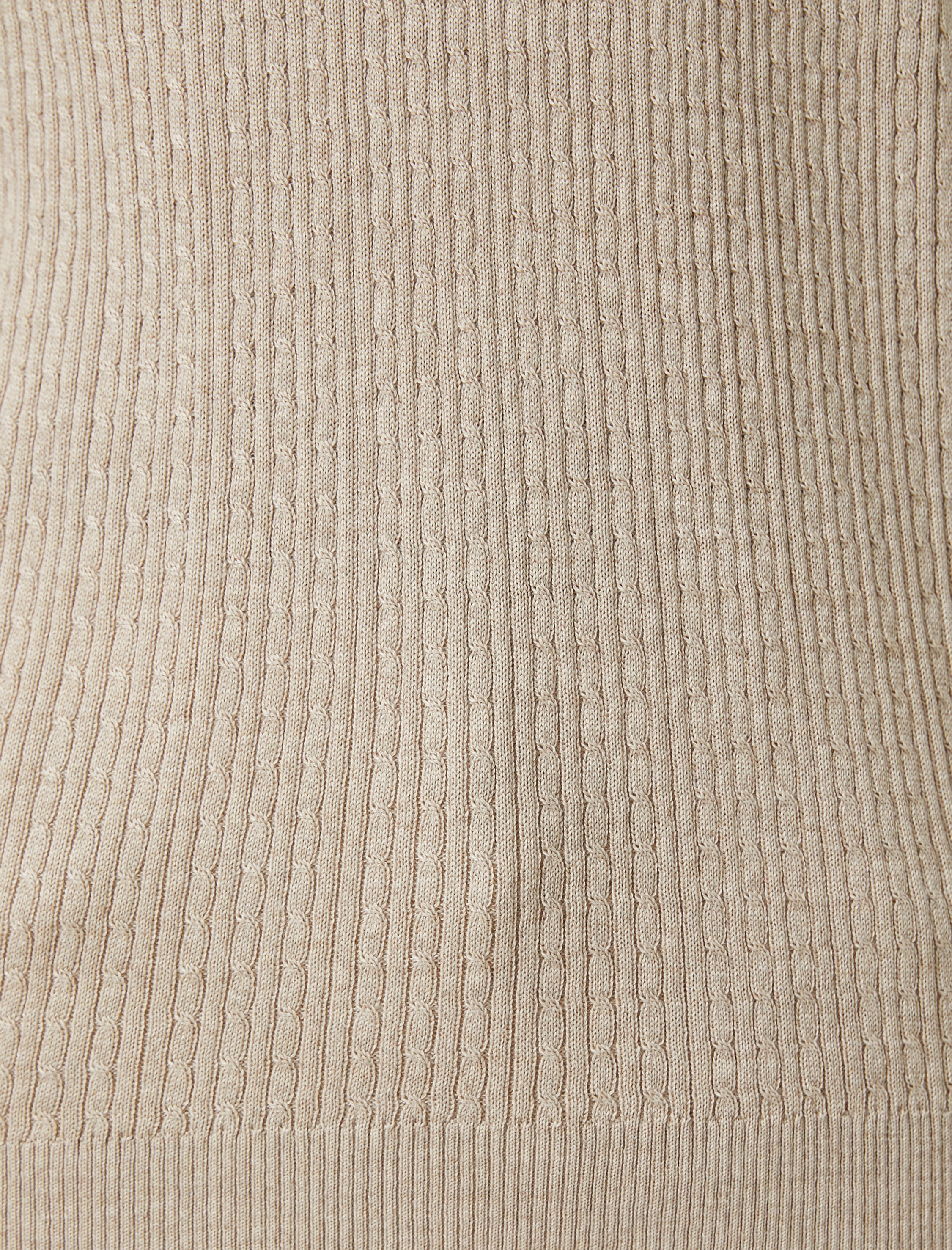   Basic Triko Kazak Örgü Detaylı Bisiklet Yaka