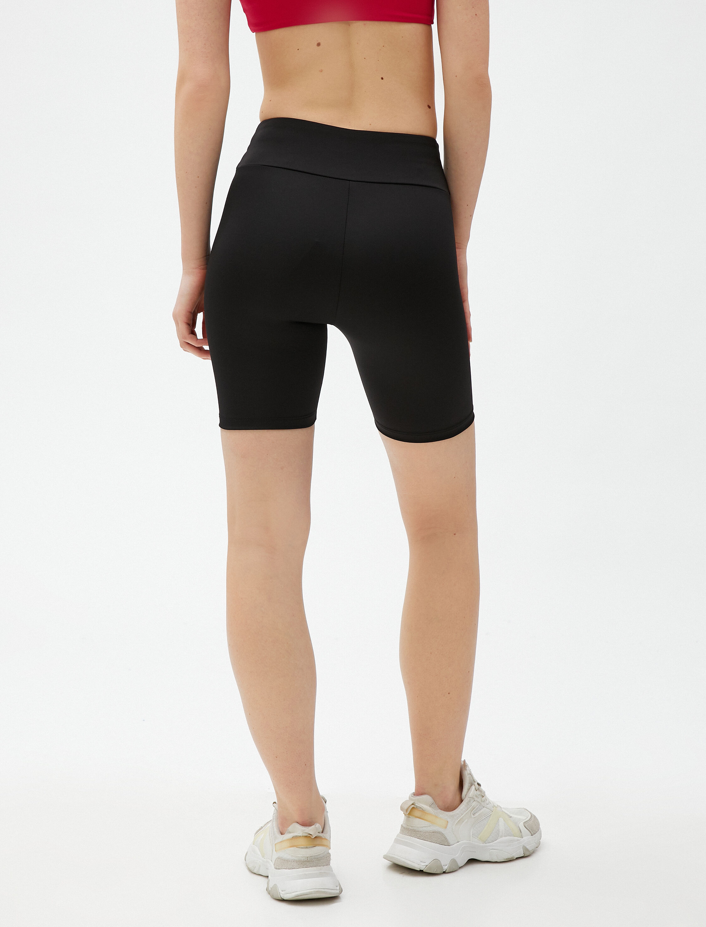   Kısa Biker Tayt Baskılı Normal Bel