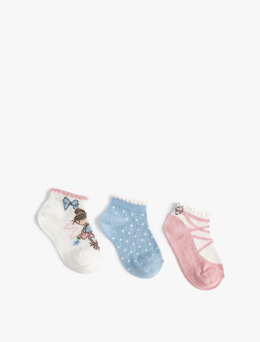  Kız Bebek 3'lü Patik Çorap Seti