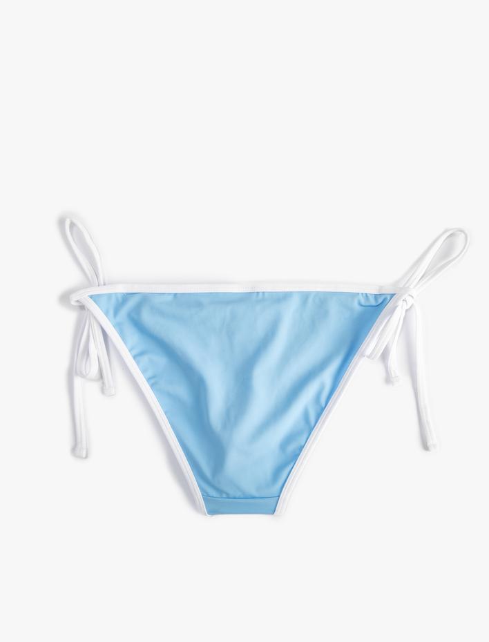  Bikini Altı Normal Bel Yanları Bağlamalı Biye Detaylı