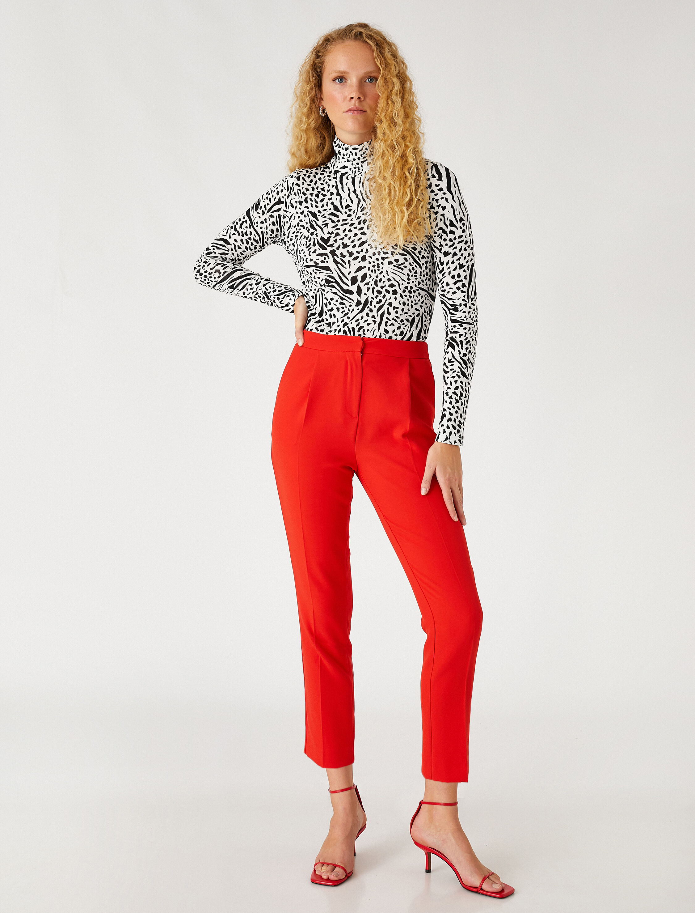 Pileli Dar Paça Pantolon