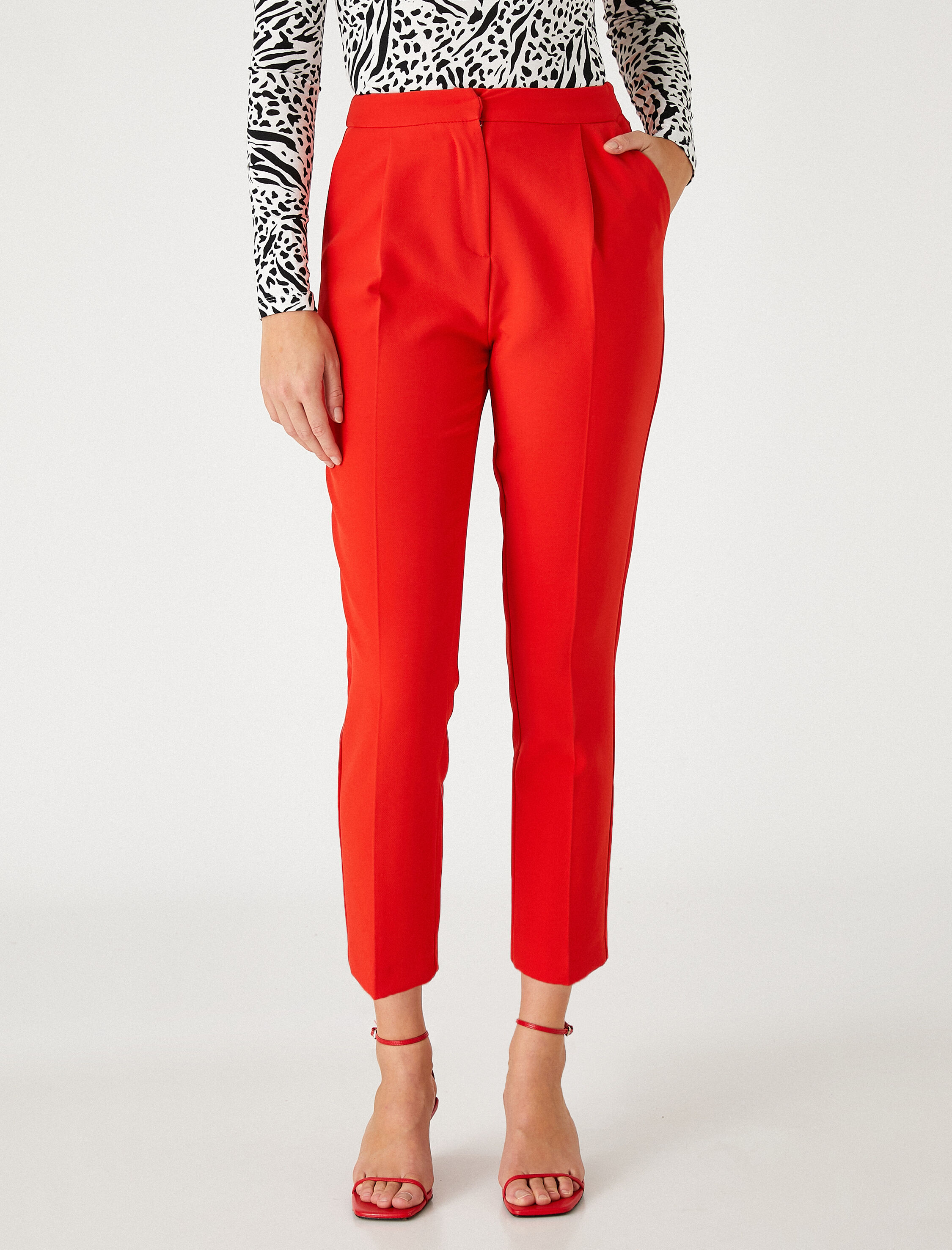 Pileli Dar Paça Pantolon