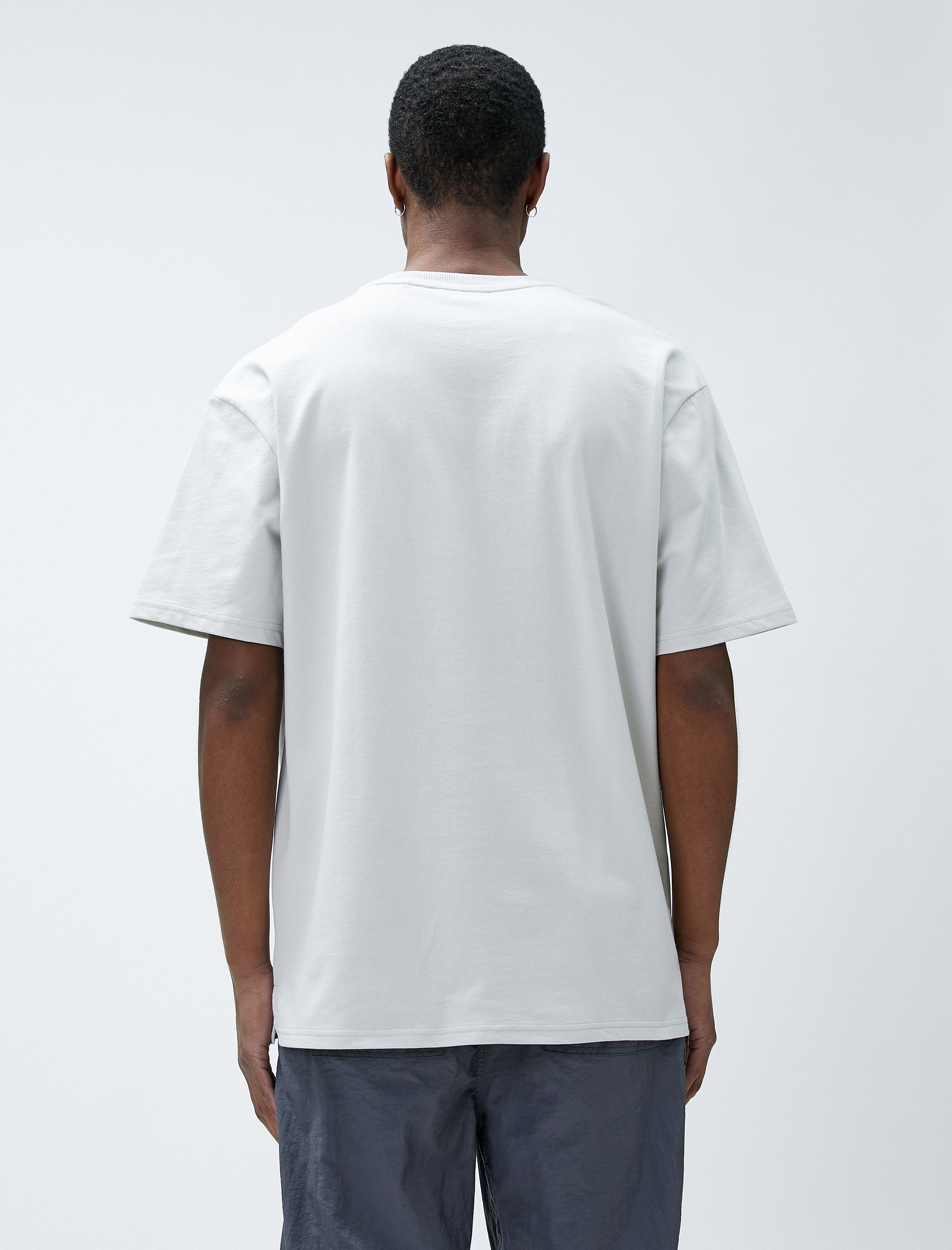   Basic Oversize Tişört Bisiklet Yaka Kısa Kollu Pamuklu