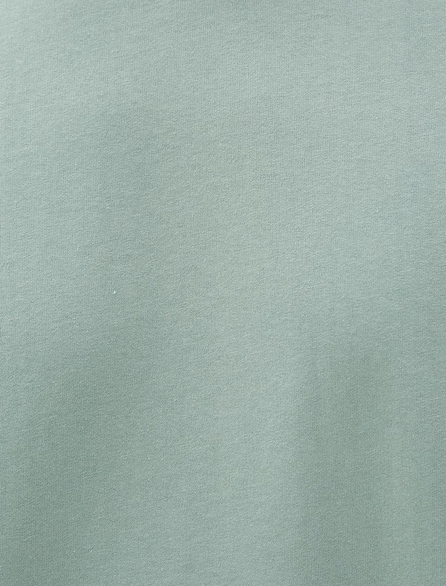   Basic Oversize Tişört Bisiklet Yaka Kısa Kollu Pamuklu