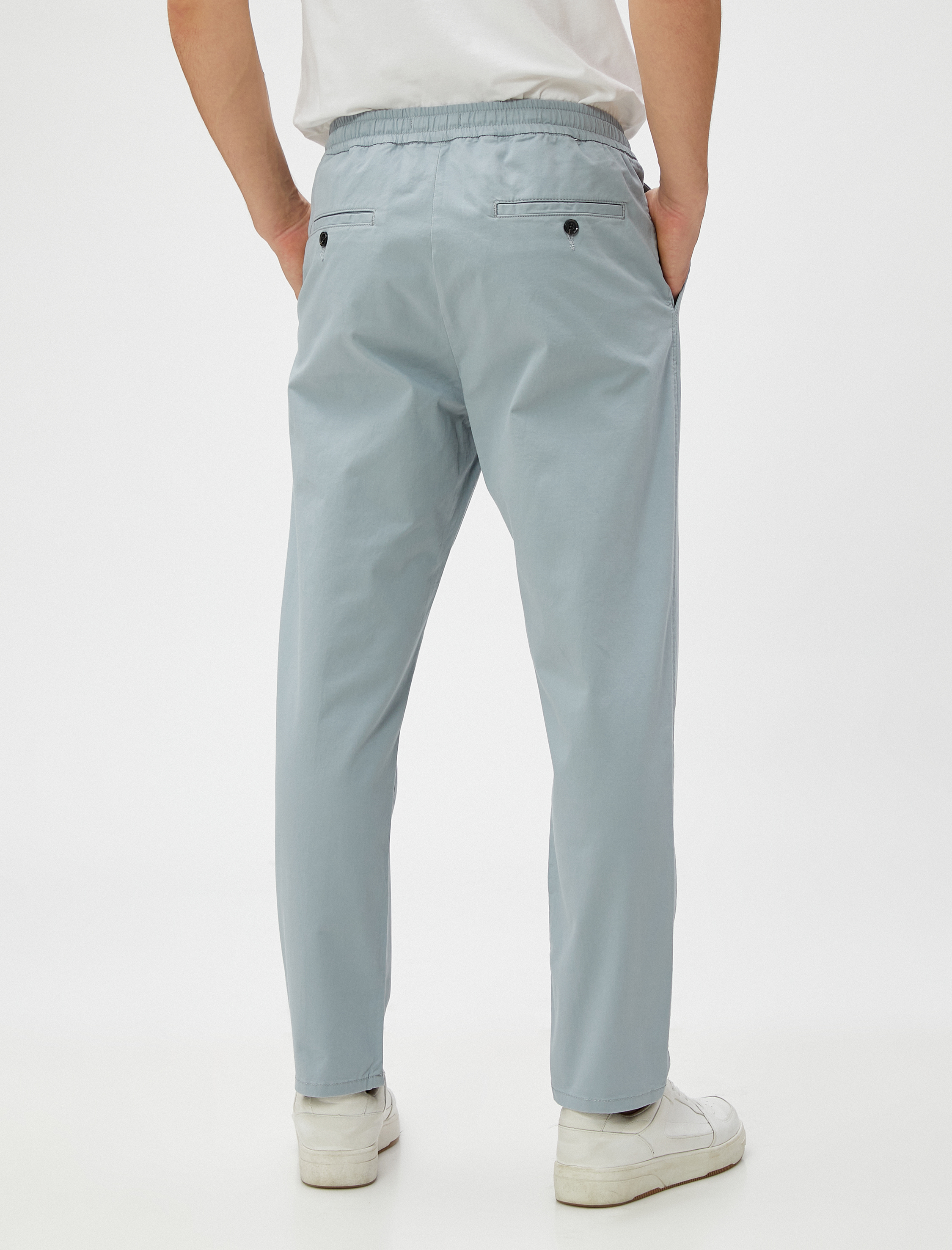   Chino Pantolon Beli Lastikli Tapered Fit Cep Detaylı