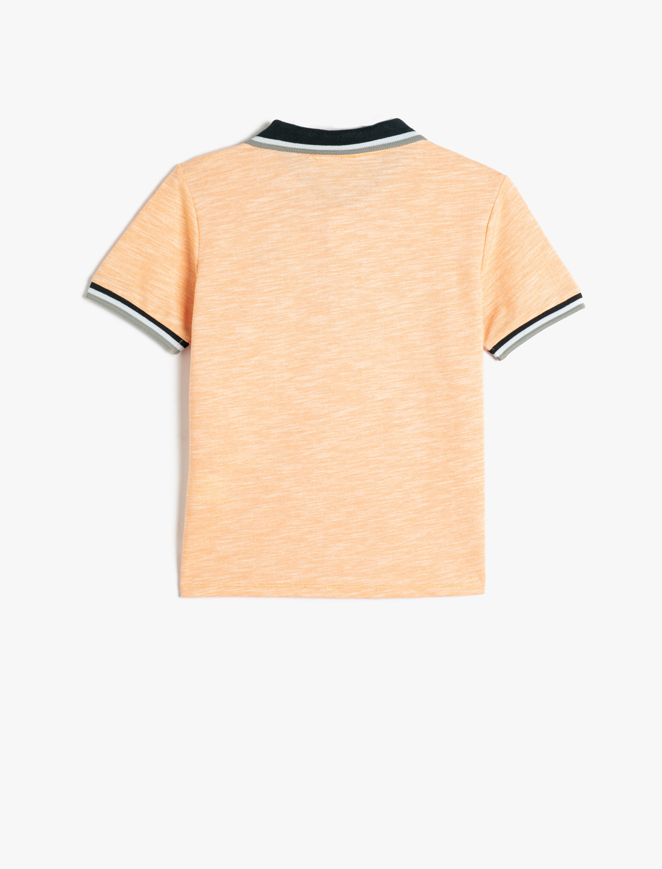  Erkek Çocuk Polo Tişört Kısa Kollu Düğmeli İşleme Detaylı Pamuklu