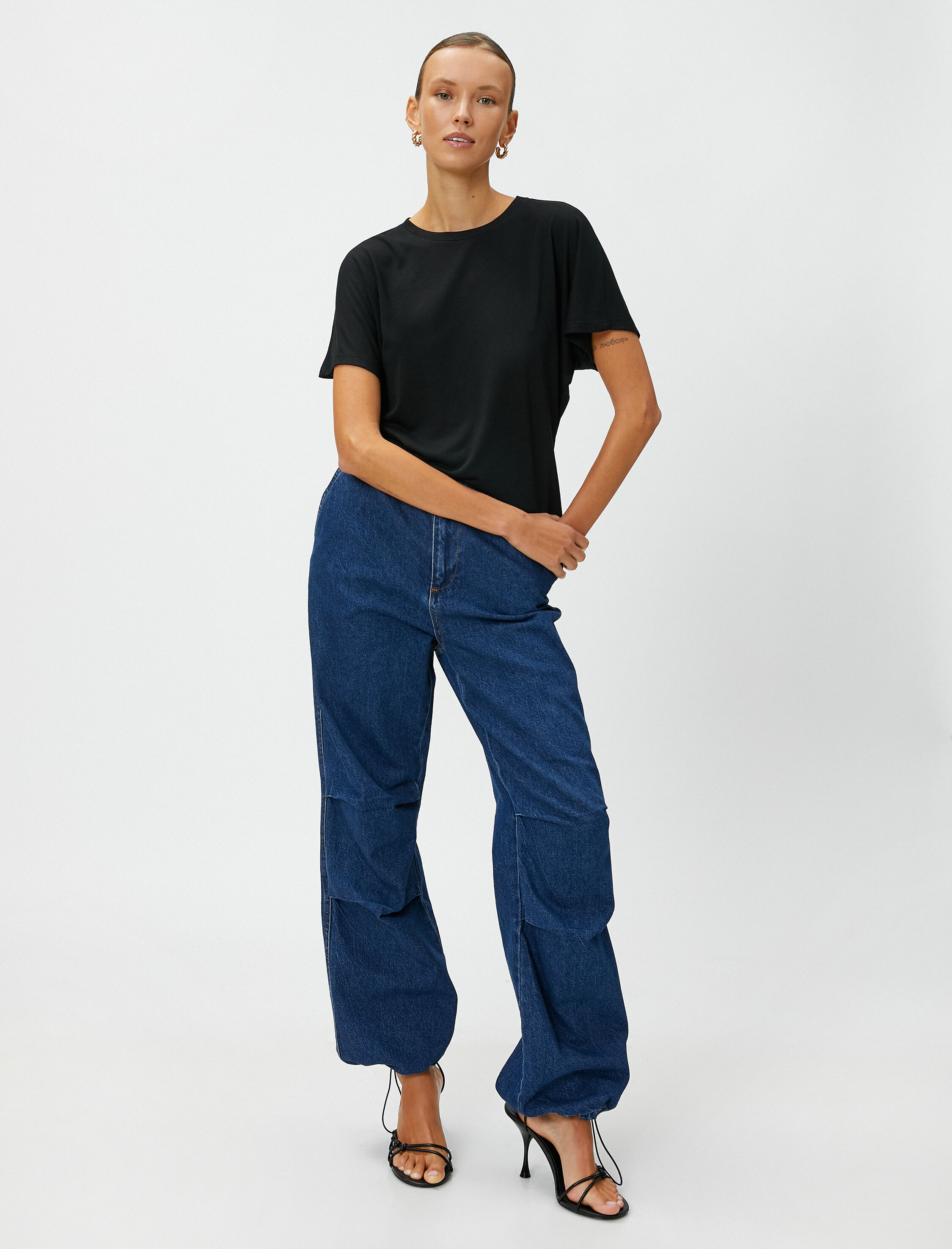   Relax Fit Tişört Bisiklet Yaka