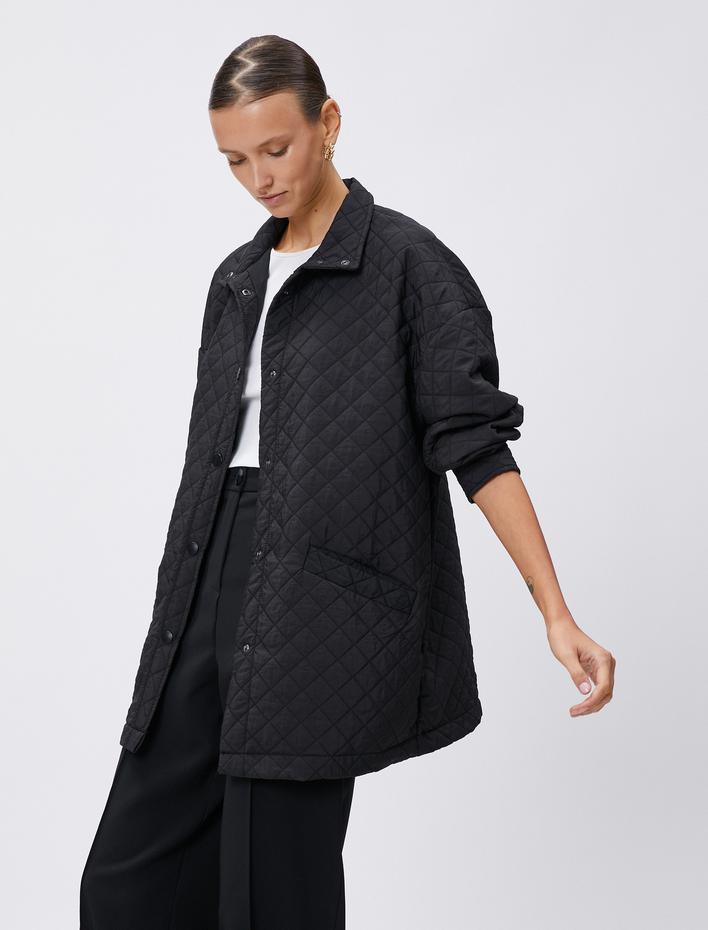  Kapitone Mevsimlik Mont Çıtçıtlı Cepli