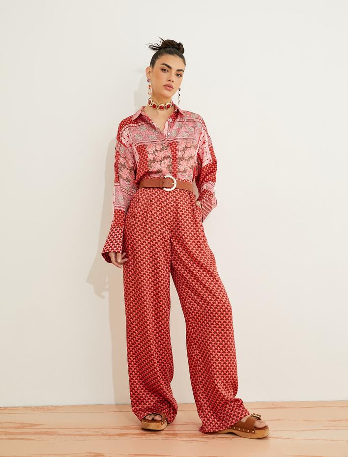  Pileli Palazzo Pantolon Cepli