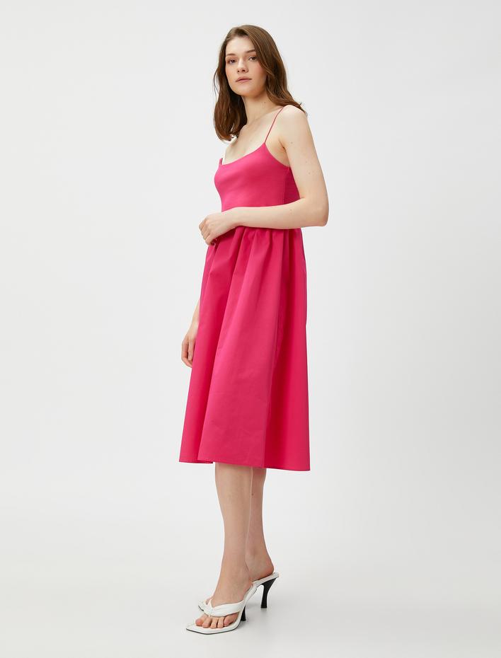  Robalı Midi Boy Elbise Askılı