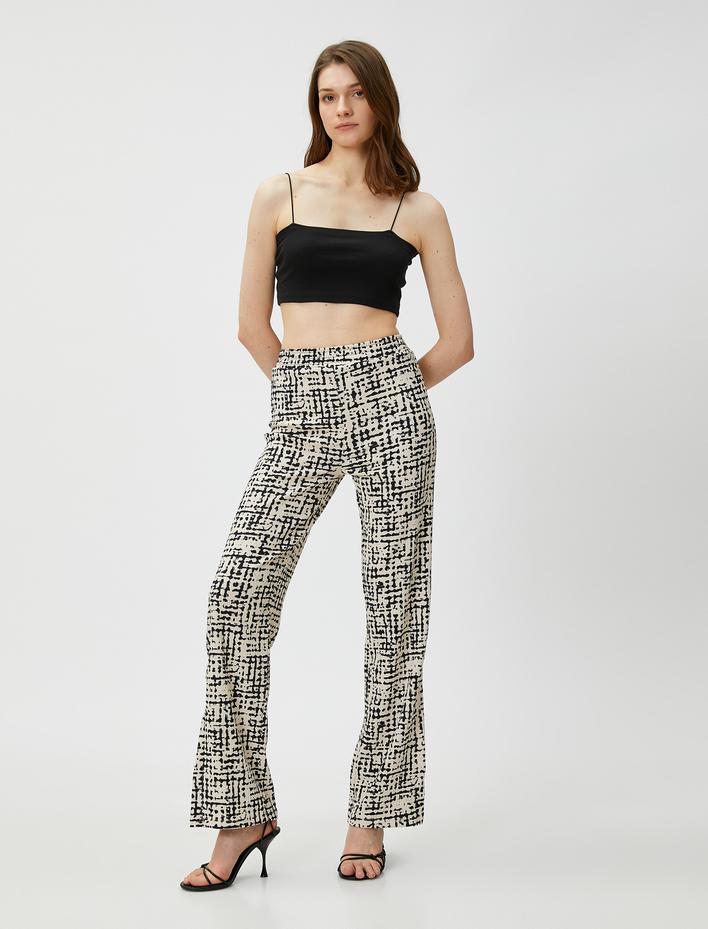  Beli Lastikli Pantolon Hafif İspanyol Paça