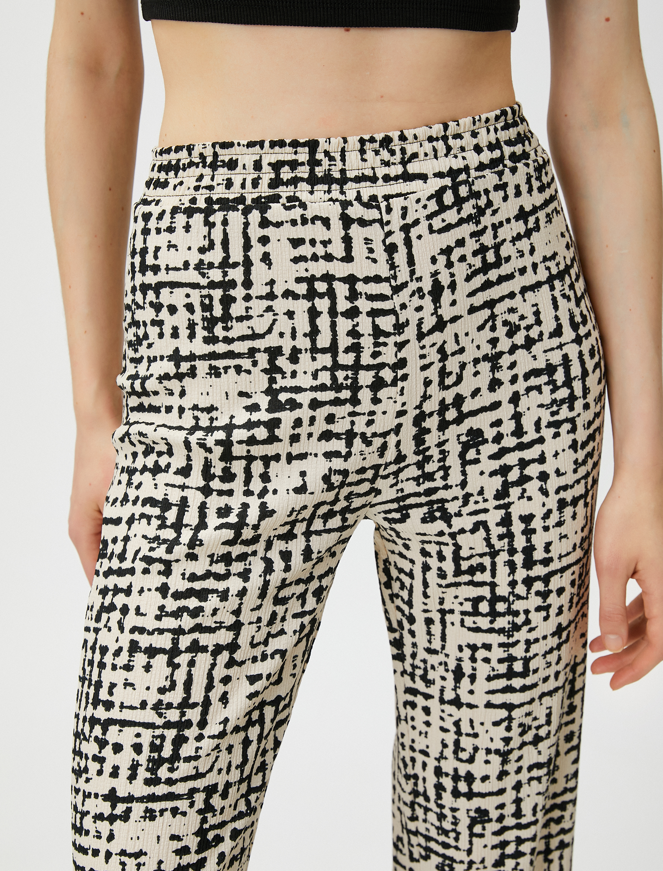   Beli Lastikli Pantolon Hafif İspanyol Paça