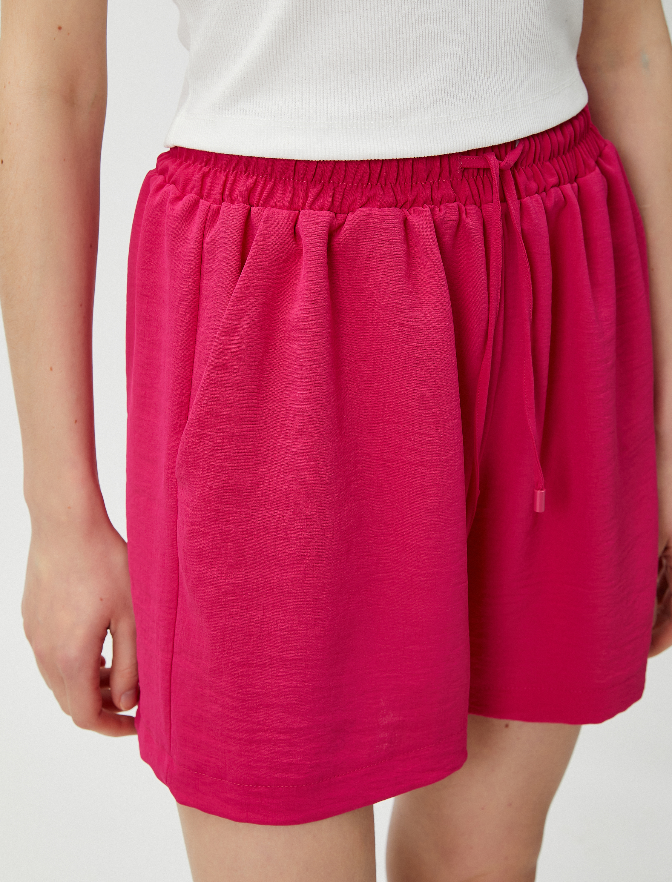   Cepli Şort Beli Bağlamalı