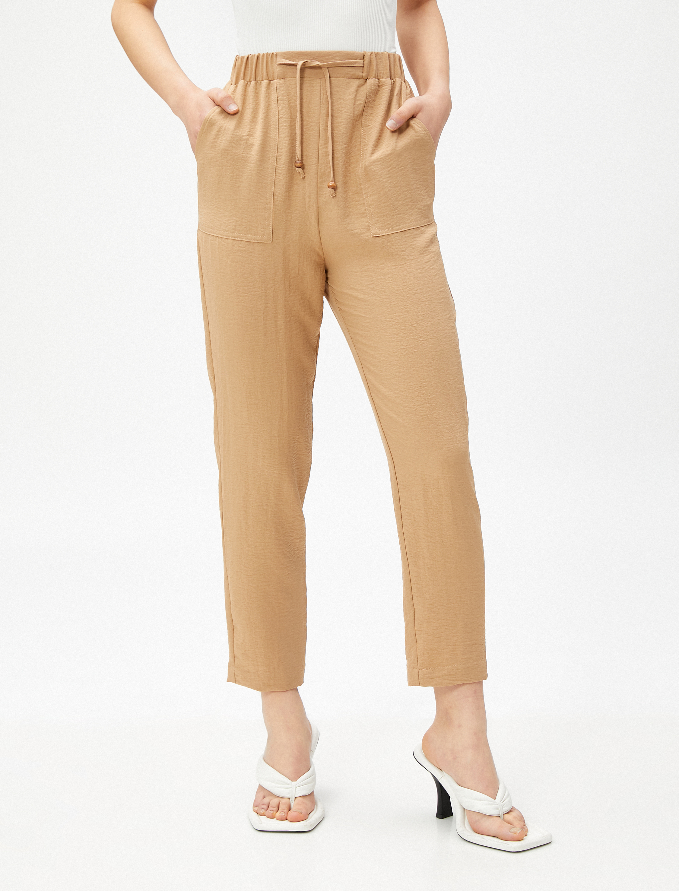   Cepli Rahat Pantolon Beli Bağlamalı