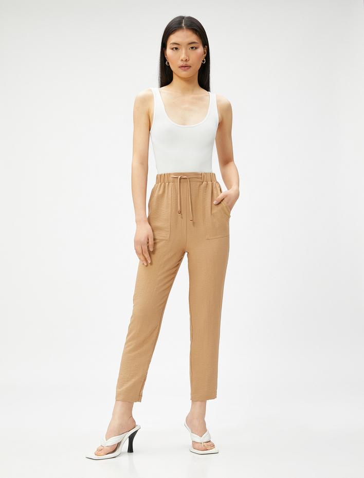  Cepli Rahat Pantolon Beli Bağlamalı