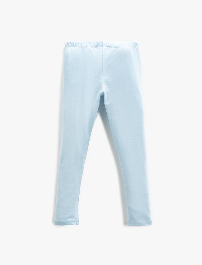 Kız Çocuk Unicorn Tayt Beli Lastikli Pamuklu