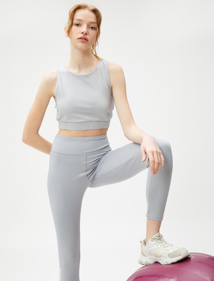  Pencere Detaylı Sporcu Sütyeni Dar Kalıp