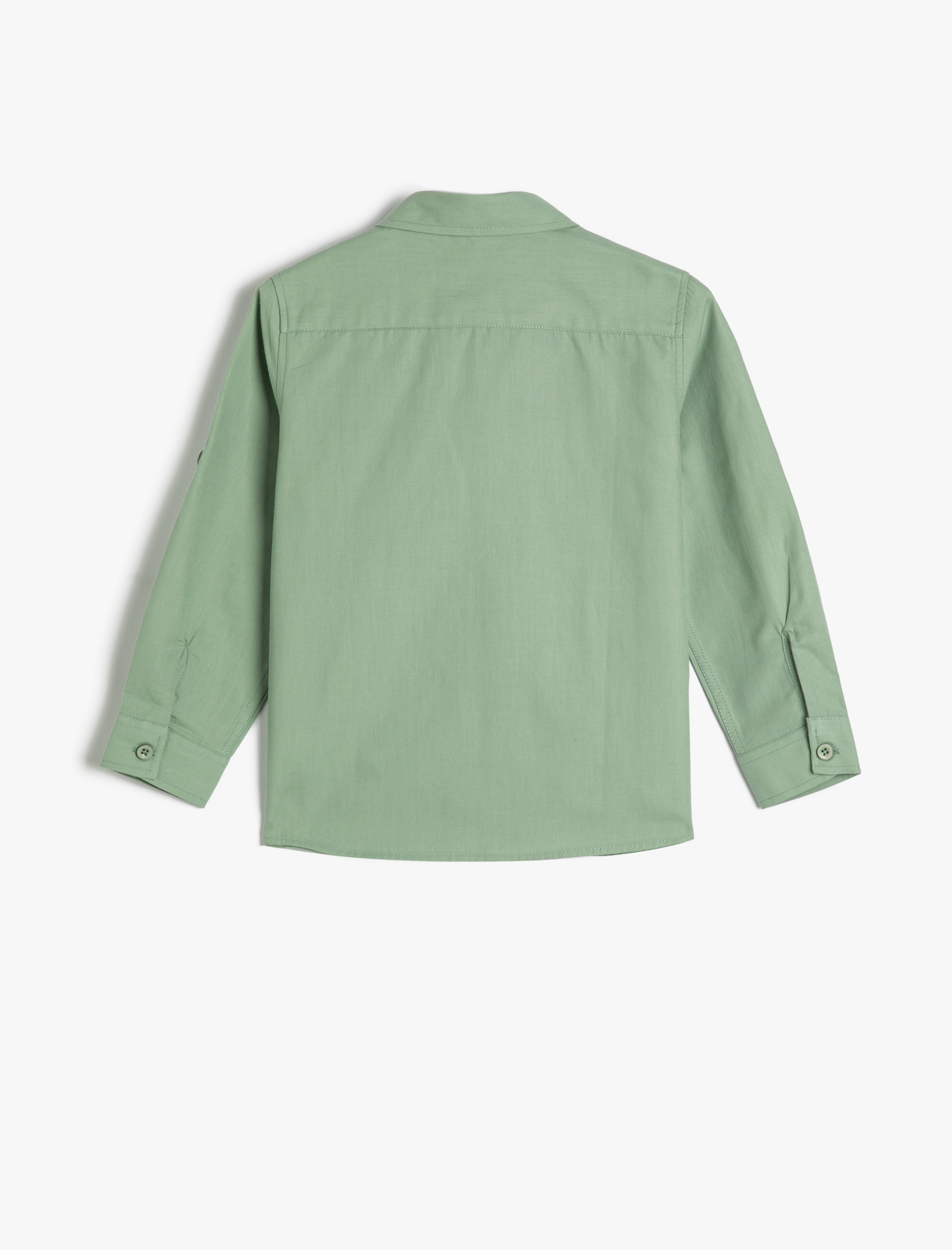  Erkek Çocuk Gömlek Uzun Kollu İşleme Detaylı Pamuklu