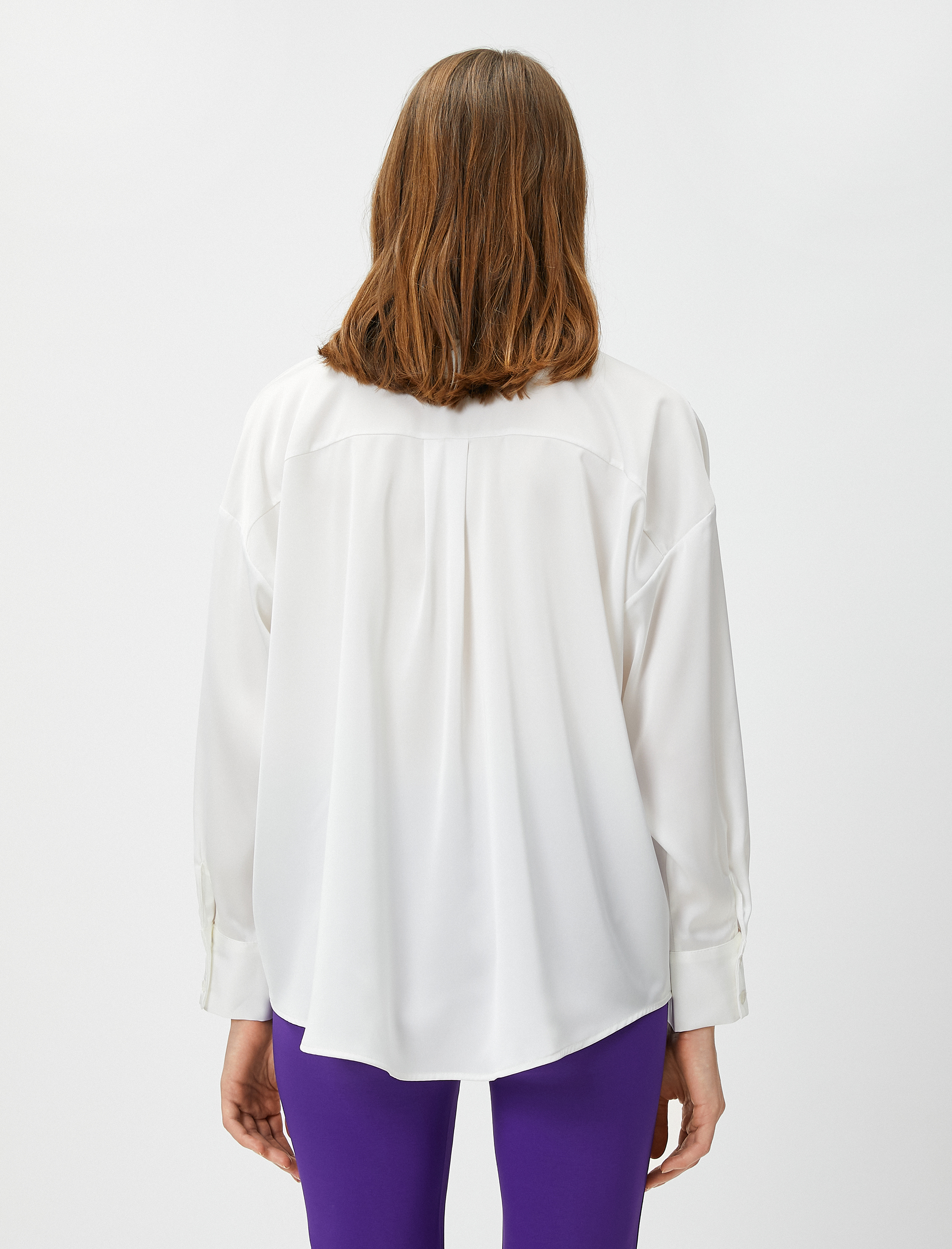   Saten Gömlek Uzun Kollu