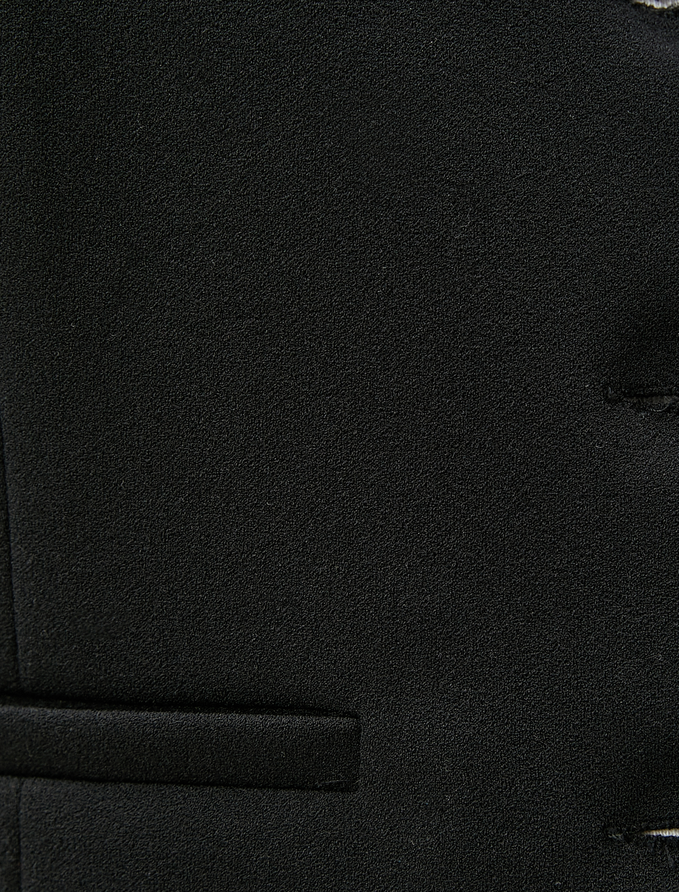   Crop Blazer Yelek Cep Detaylı