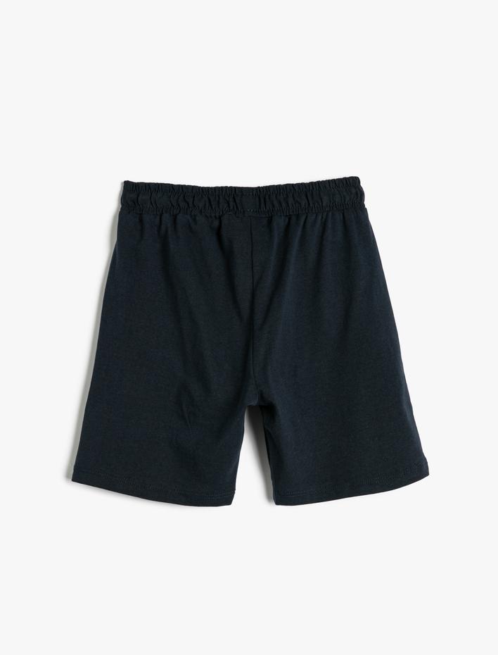 Erkek Çocuk Şort Basic Beli Bağlamalı Cepli Pamuklu