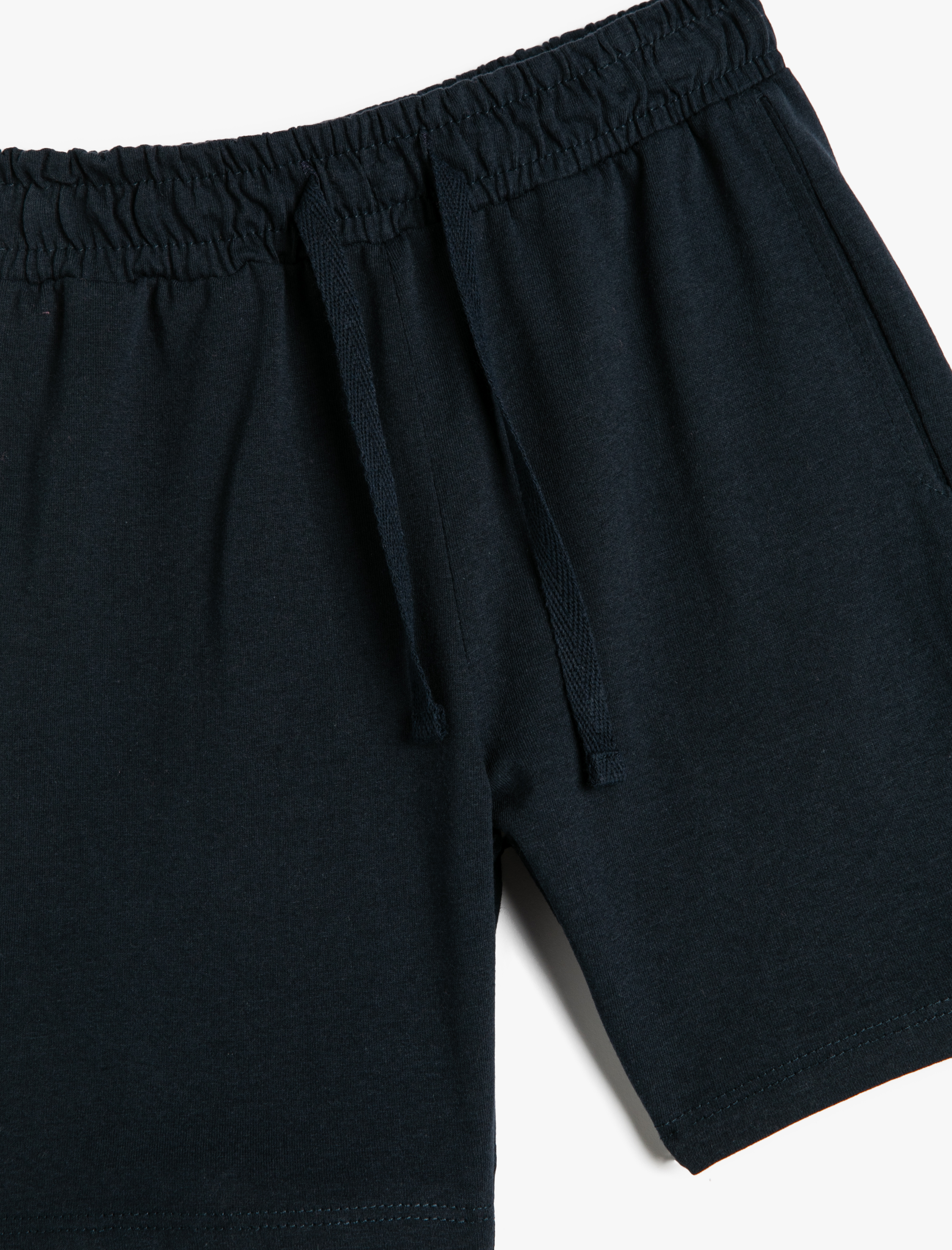  Erkek Çocuk Şort Basic Beli Bağlamalı Cepli Pamuklu