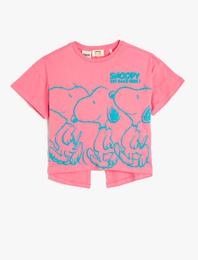 Snoopy Tişört Lisanslı Kısa Kollu Bisiklet Yaka Pamuklu