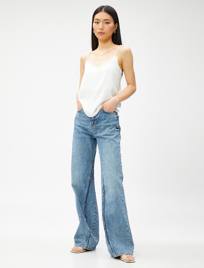  Basic Askılı Bluz V Yaka