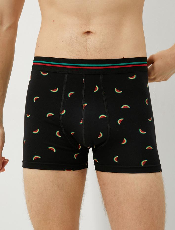  3'lü Boxer Seti Karpuz Baskılı Pamuklu