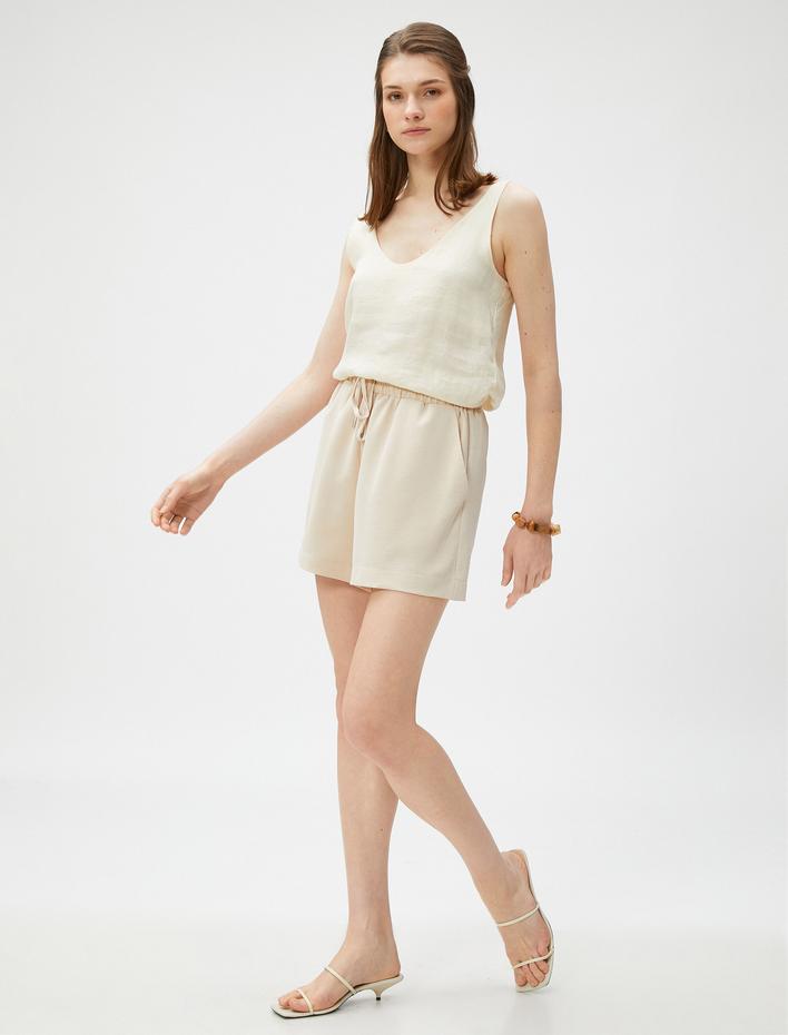  Cepli Şort Beli Bağlamalı