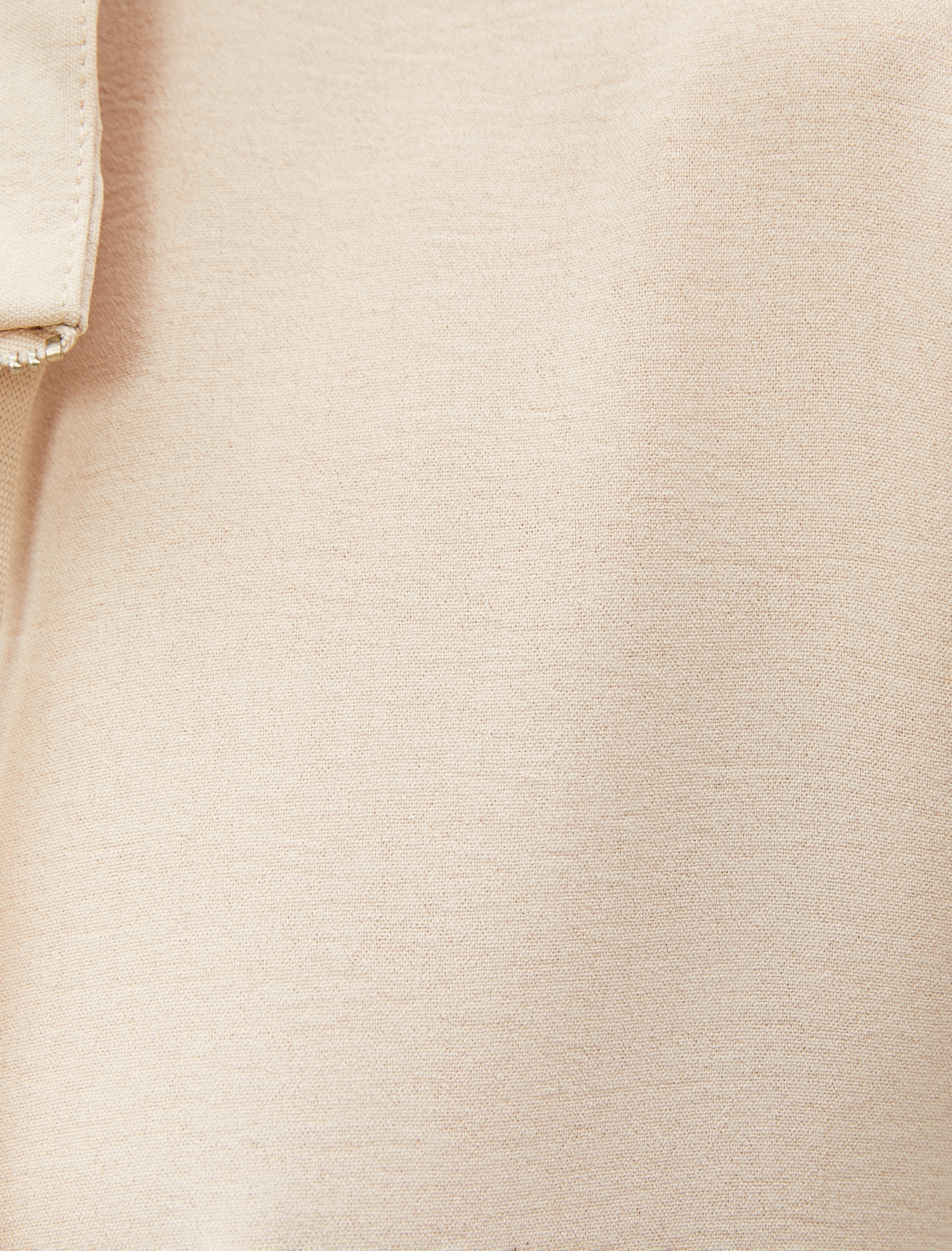   Yarım Fermuarlı Bluz Düşük Kollu