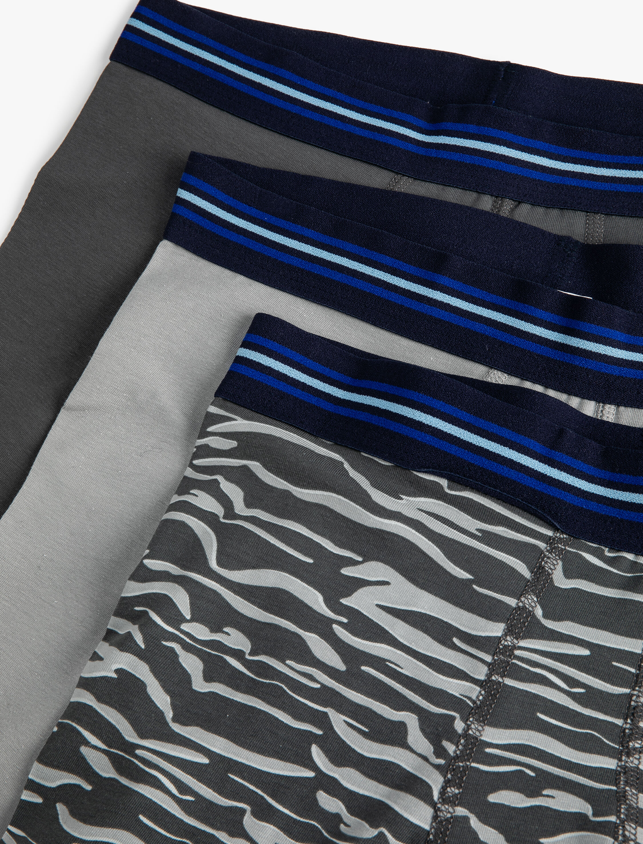  3'lü Boxer Seti Pamuklu Zebra Baskılı
